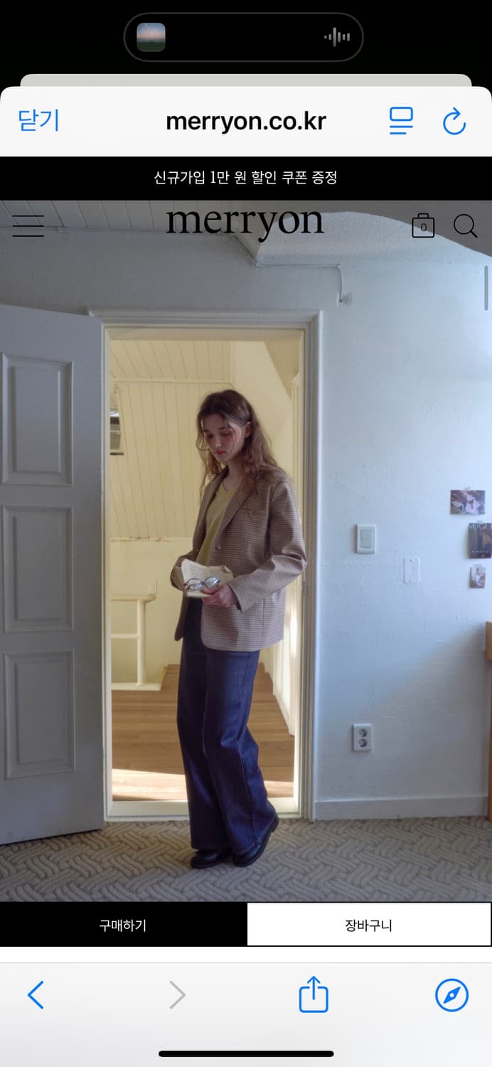 (새상품) 메리온 봄 신상 체크자켓 (모네아 체크자켓) 상품이미지4