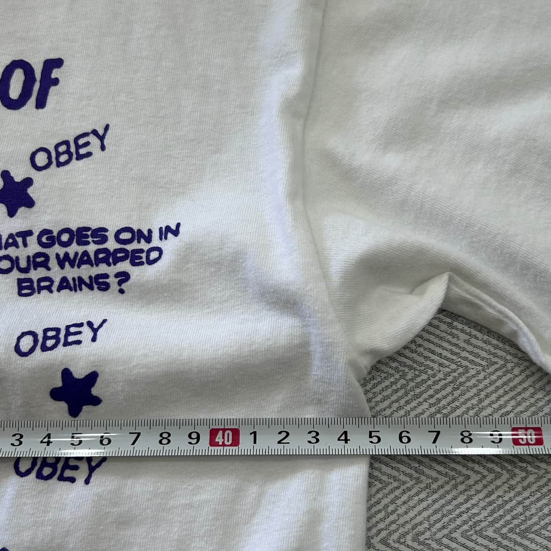 오베이 OBEY 빅프린팅 반팔 티셔츠 화이트 S 상품이미지7
