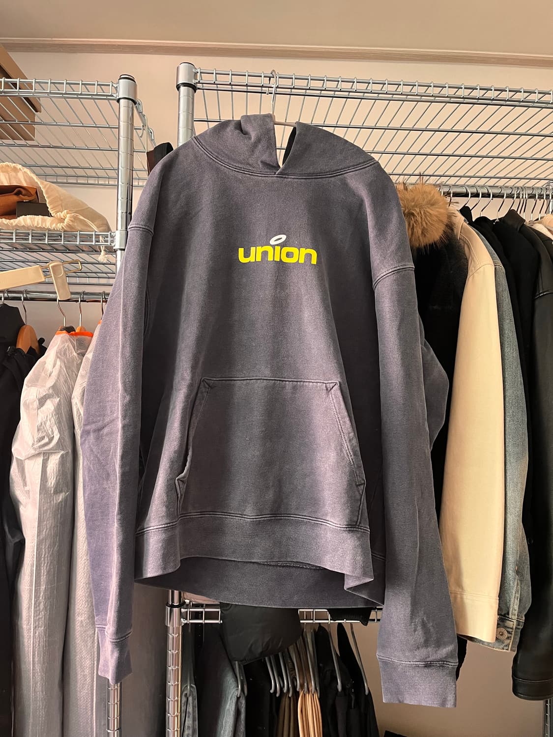 UNION LA 유니온 워시드 다잉 가먼츠 네이비 후드티 상품이미지1