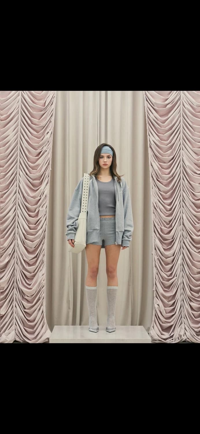 쓰리타임즈 Layered lace hoodie 상품이미지6