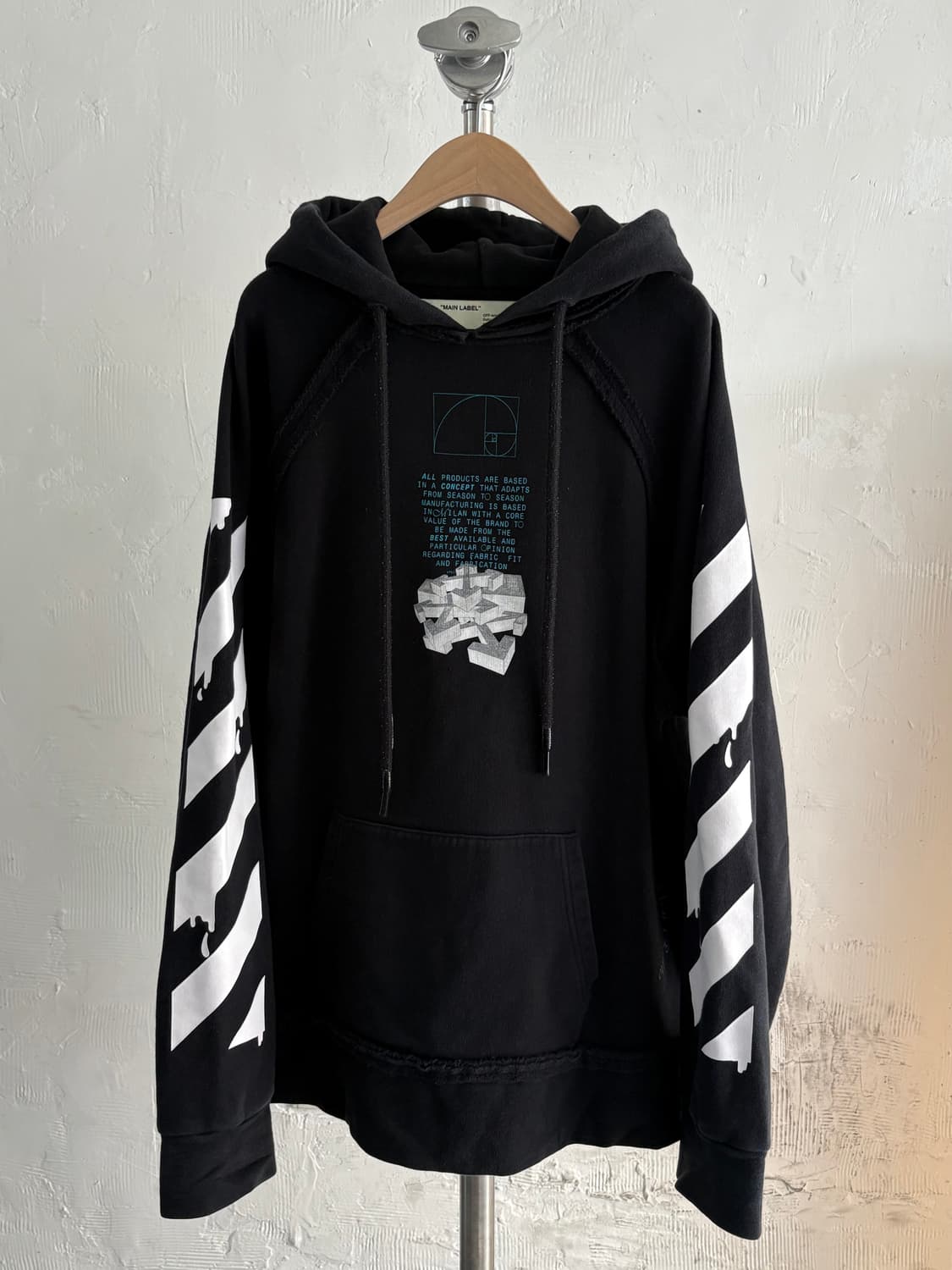 Off-White 오프화이트 20SS 드리핑 애로우 블랙 컬러 후드  상품이미지1