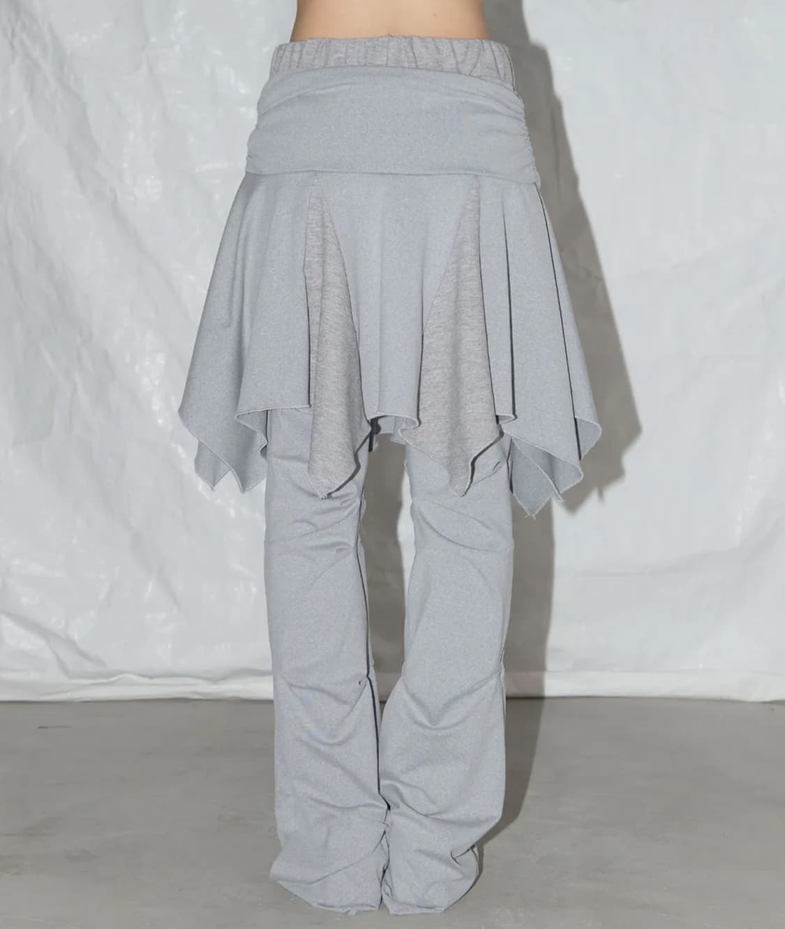 팬시클럽 언발란스 스커트 레이어드 핀턱 팬츠 상품이미지2