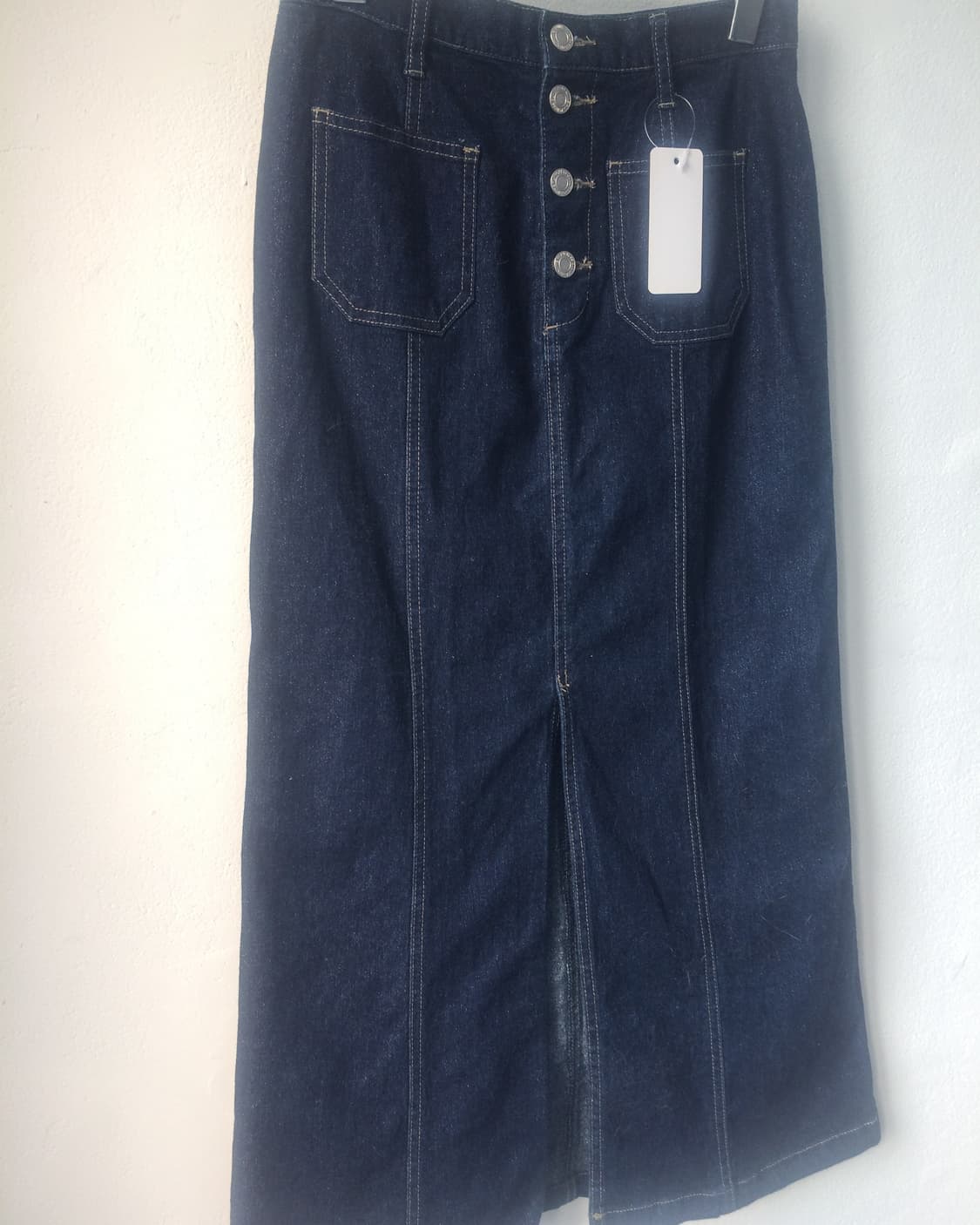 Glitter point denim long skirt 상품이미지4