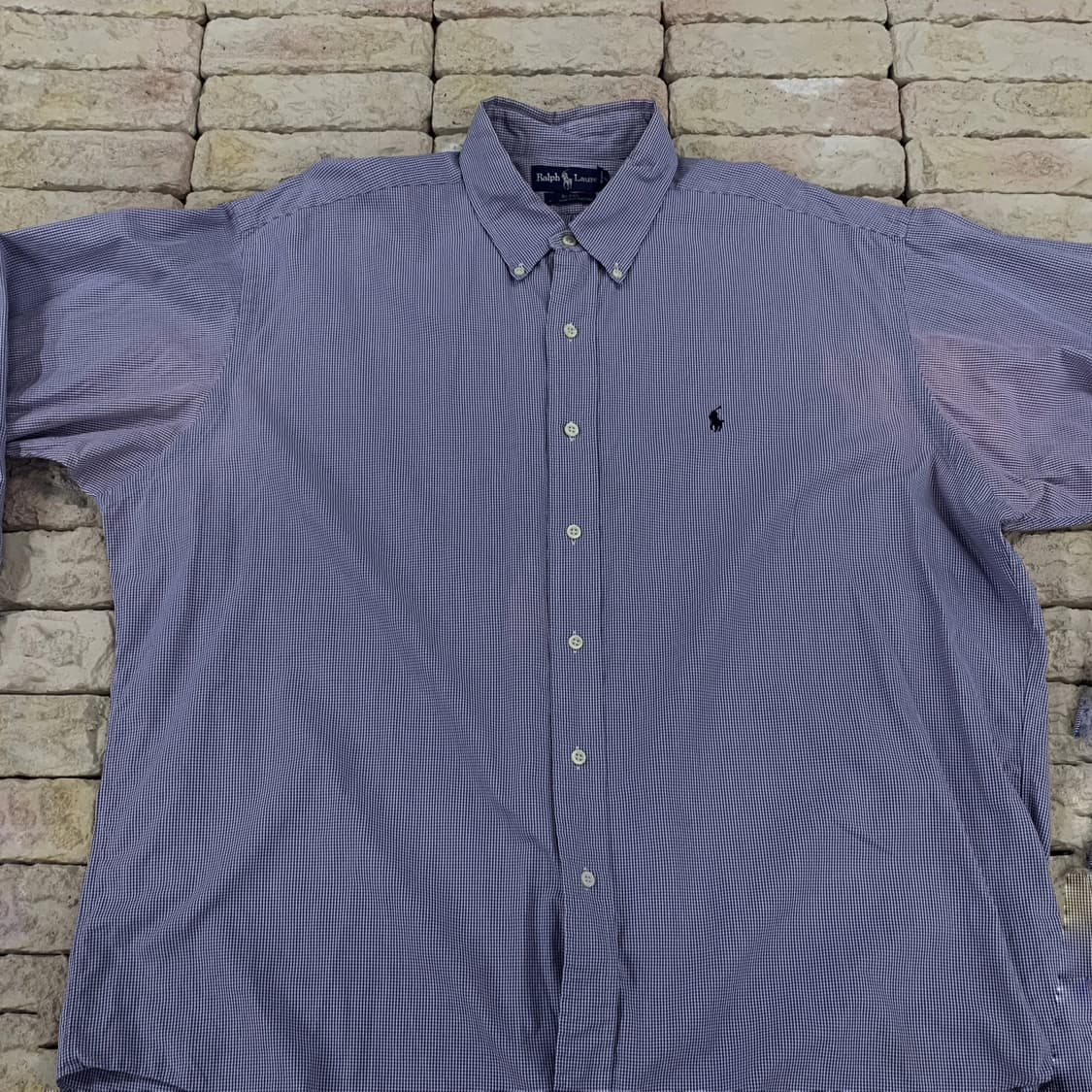 [XL] 랄프로렌 폴로 핀체크 투플라이 코튼셔츠 블레이 상품이미지6