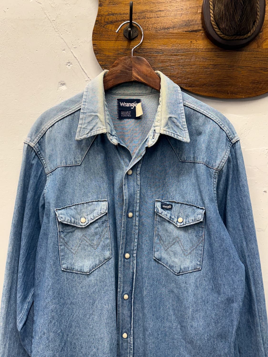USA Wrangler Western Denim Shirt 상품이미지2