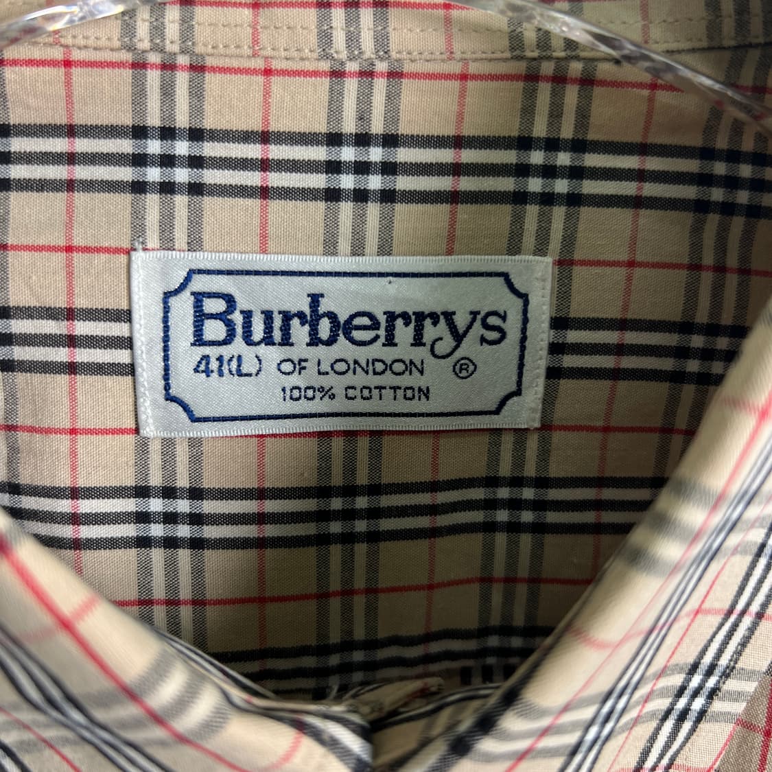 버버리 빈티지 노바체크 반팔 셔츠 L 상품이미지4