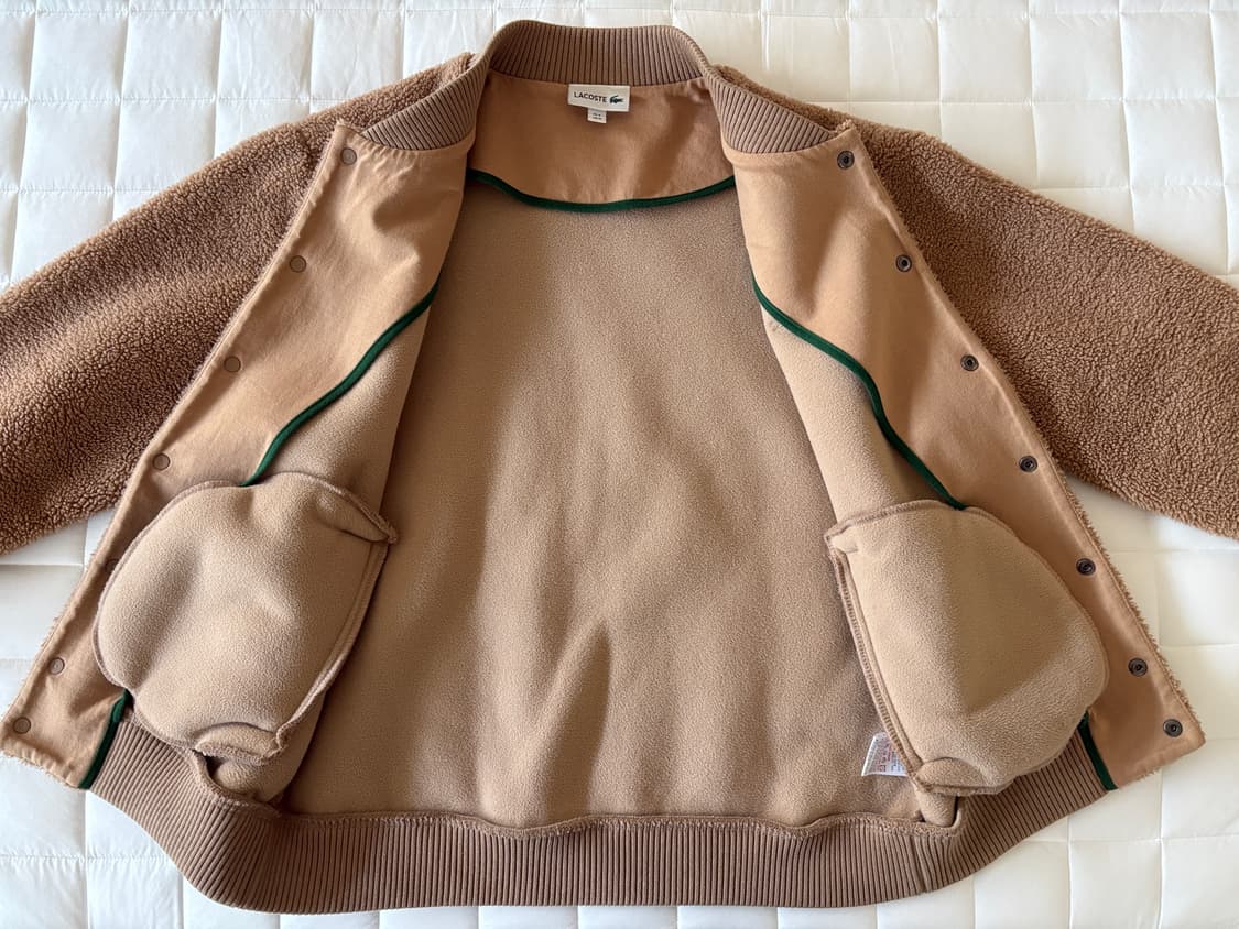 라코스테 뽀글이 플리스 봄버 자켓 M 상품이미지4