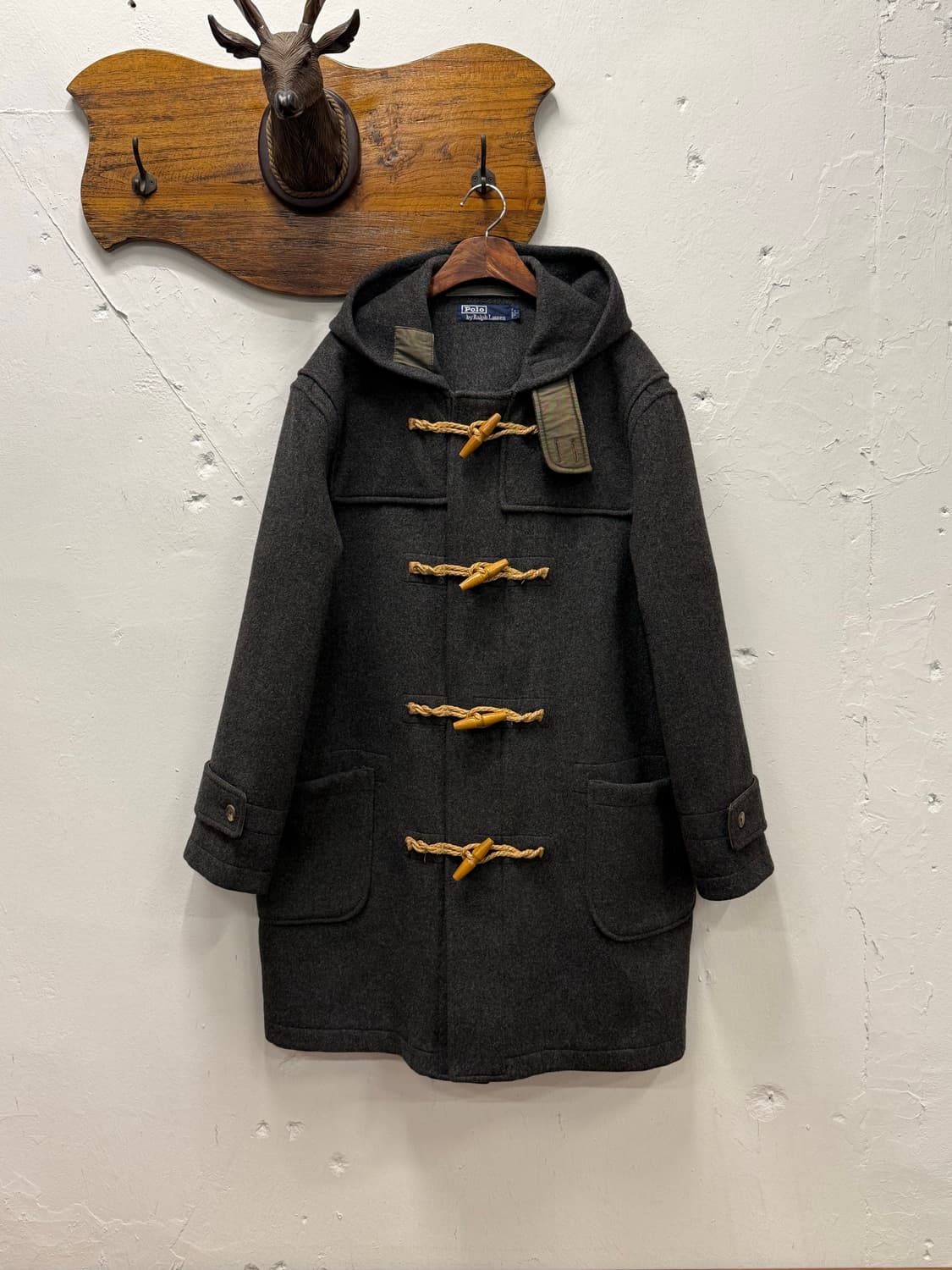 L) USA Polo Ralph Lauren Wool Duffle Coa 상품이미지2