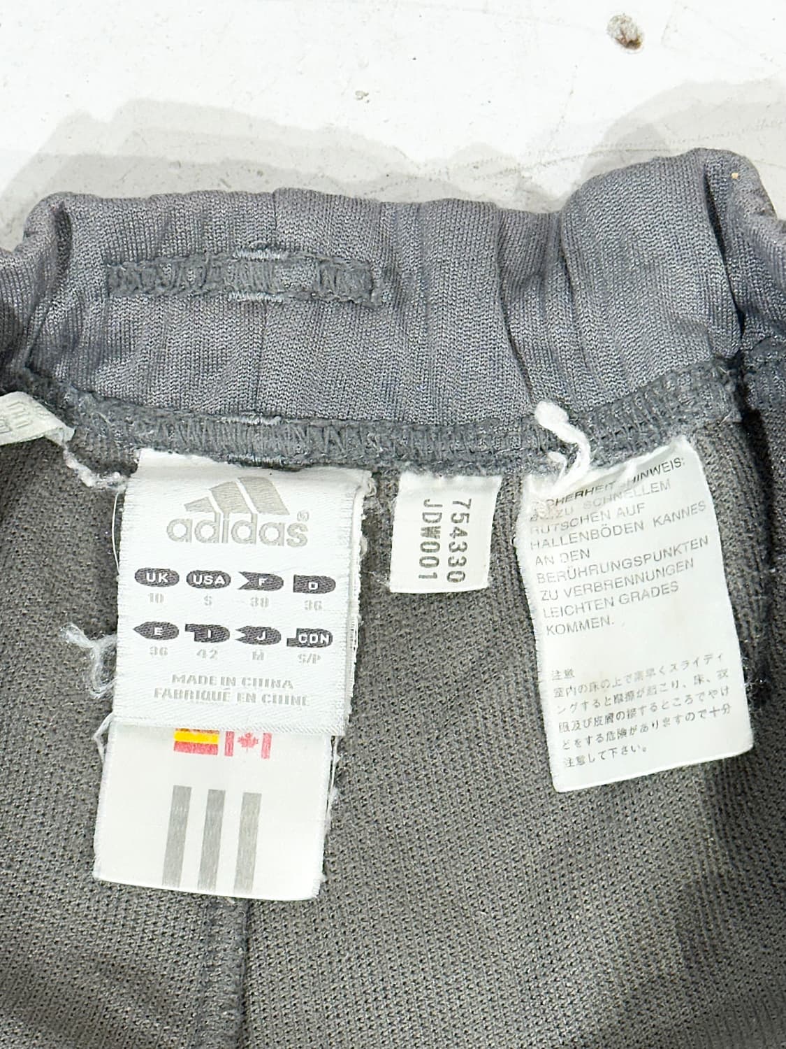 00s 아디다스 대장급 와이드 부츠컷 그레이 핑크 삼선 트레이닝 팬츠 M 상품이미지7
