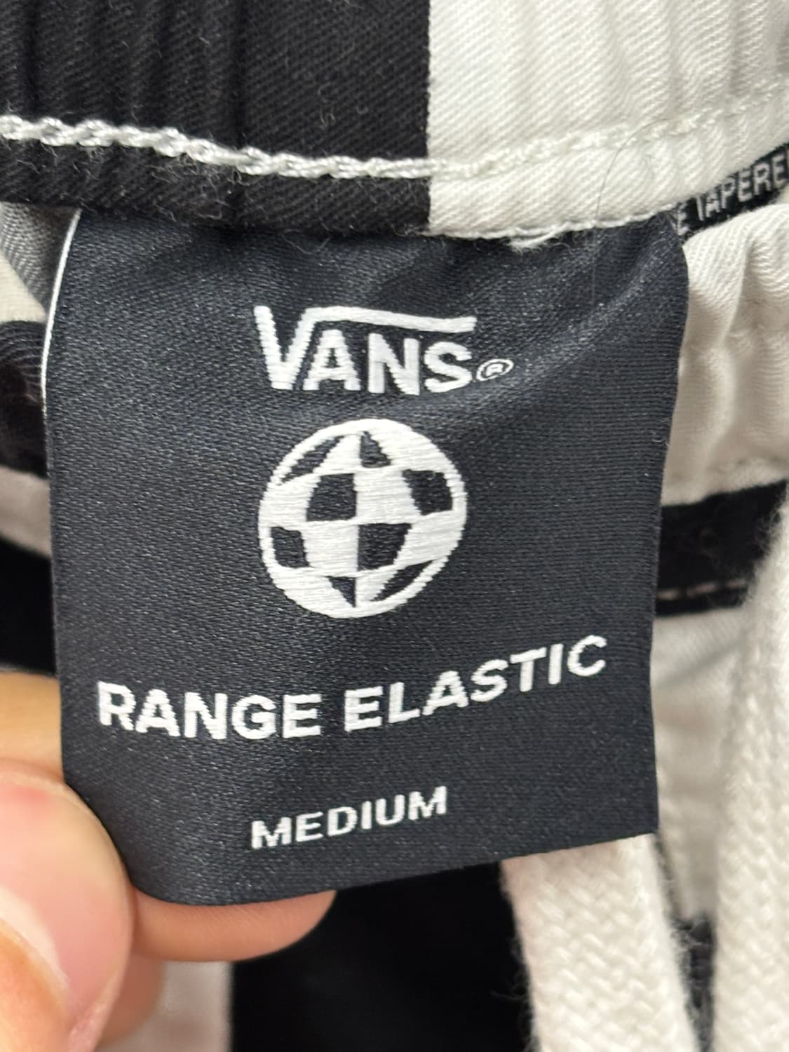 반스 레인지 루즈 테이퍼드 엘라스틱 웨이스트 팬츠 체커보드 M 상품이미지8