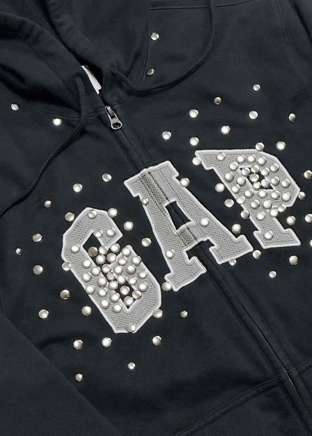 GAP rivet hoodie (Black_ver.1) 상품이미지4