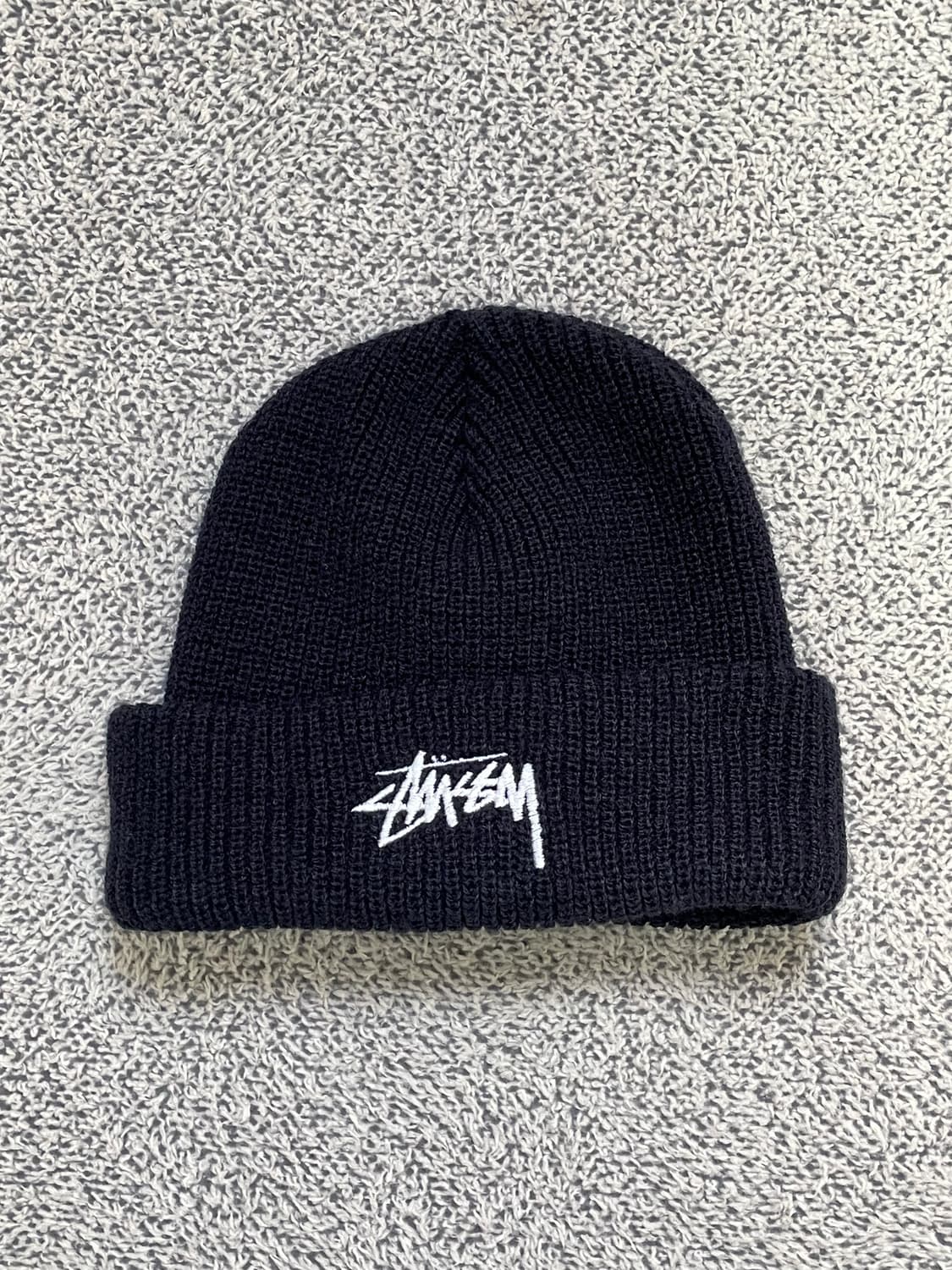 STUSSY 블랙 비니 (OS/TU) 상품이미지2
