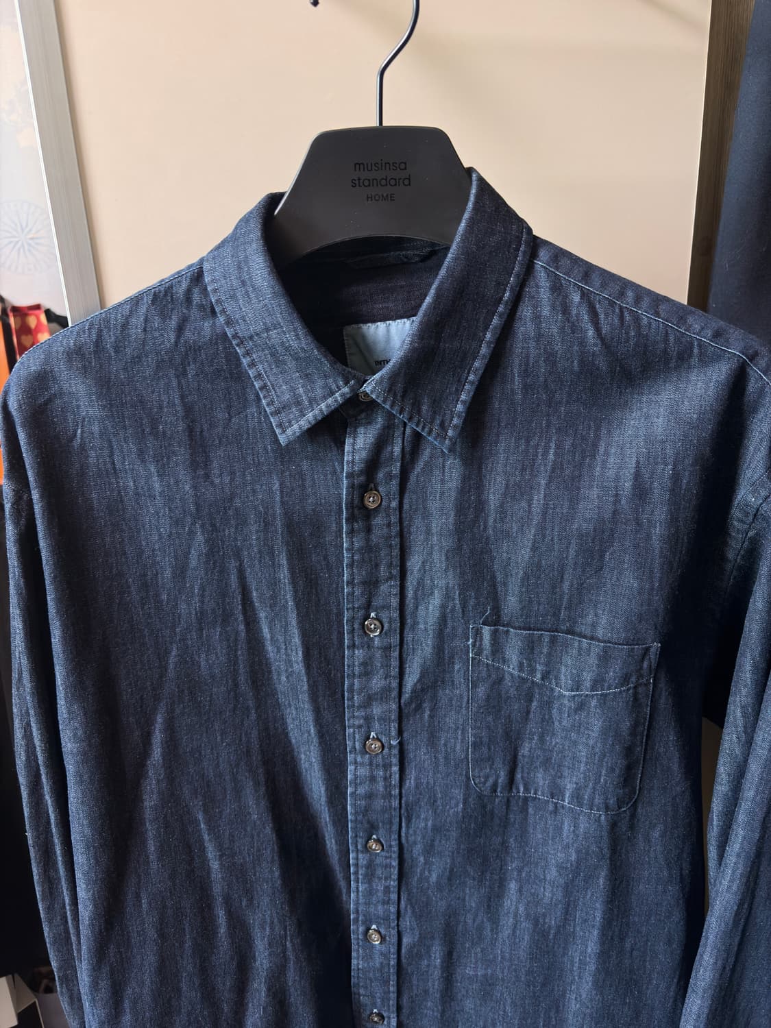 인더로우 워시드 데님셔츠 상품이미지1