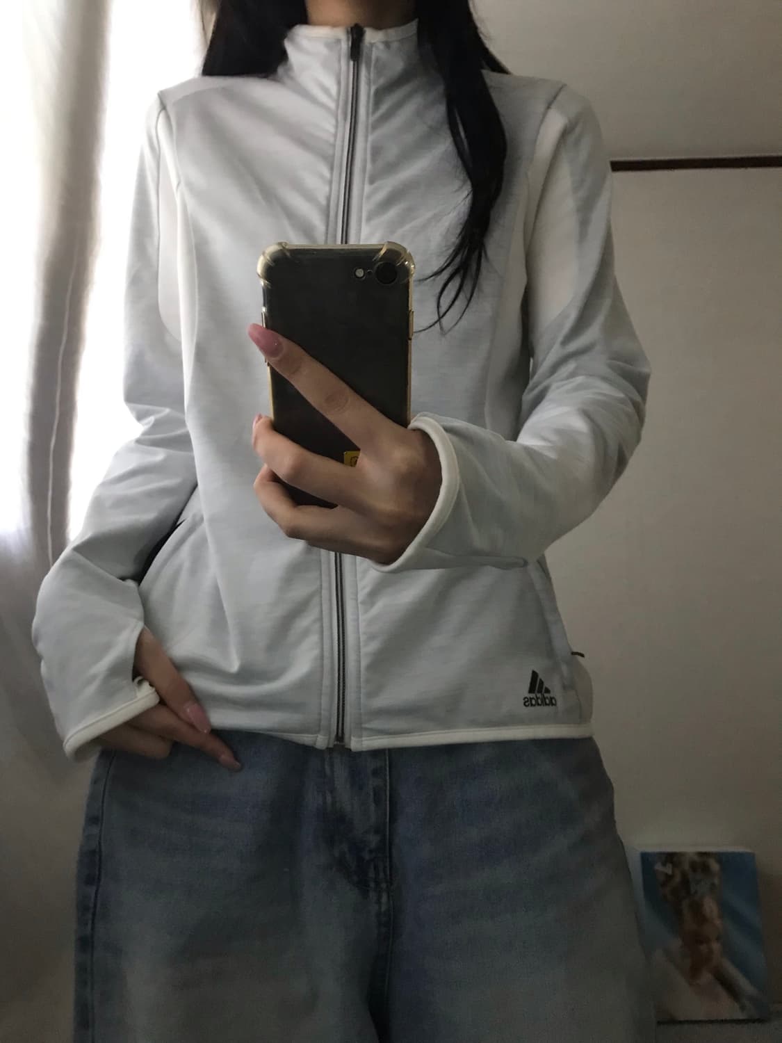 아디다스 뮤트그레이 핸드워머 집업 상품이미지5