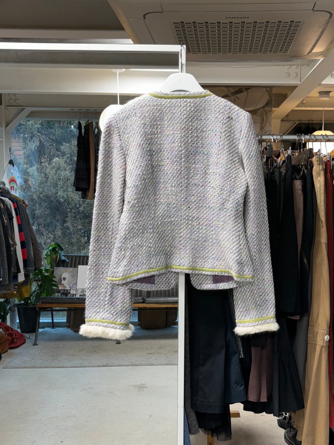 신시아 로리 래빗퍼 트위드 자켓 상품이미지2