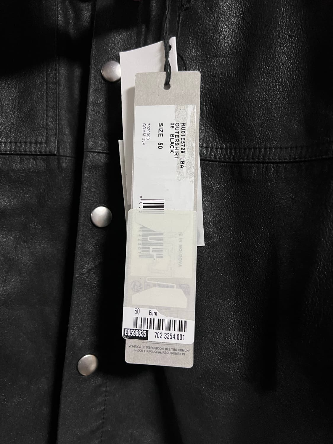 [50] 릭오웬스 25ss 레더 셔츠 LBA 상품이미지5