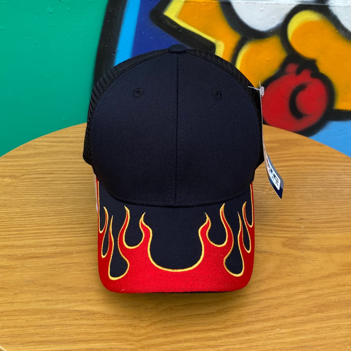 새상품 미국 빈티지 쵸퍼 플레임 불꽃 트럭커 모자 상품이미지2