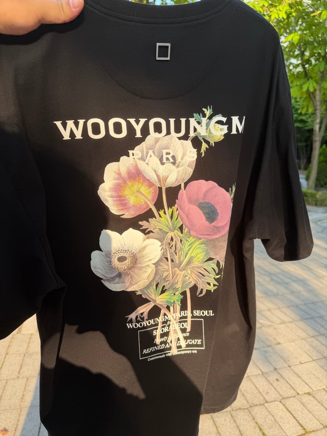 [50] 23FW 우영미 플라워 프린트 백로고 티셔츠 상품이미지7