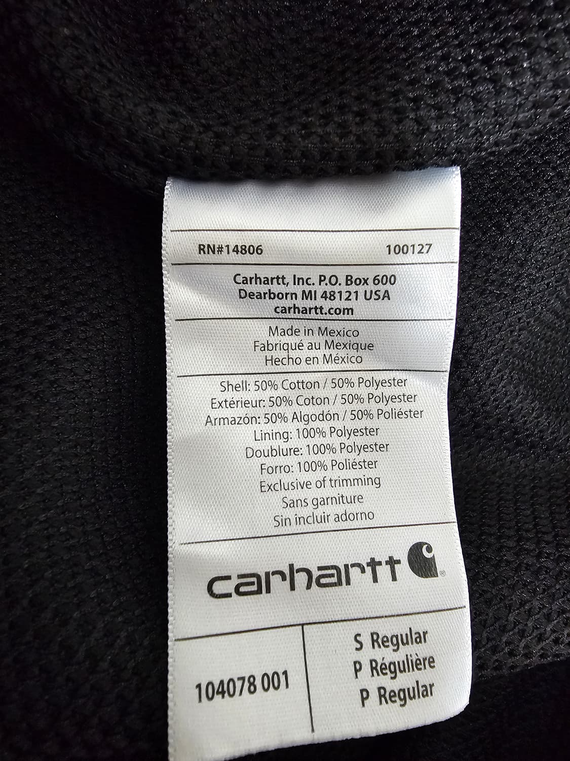 칼하트 레인디펜더 써멀 후드집업 S 상품이미지4