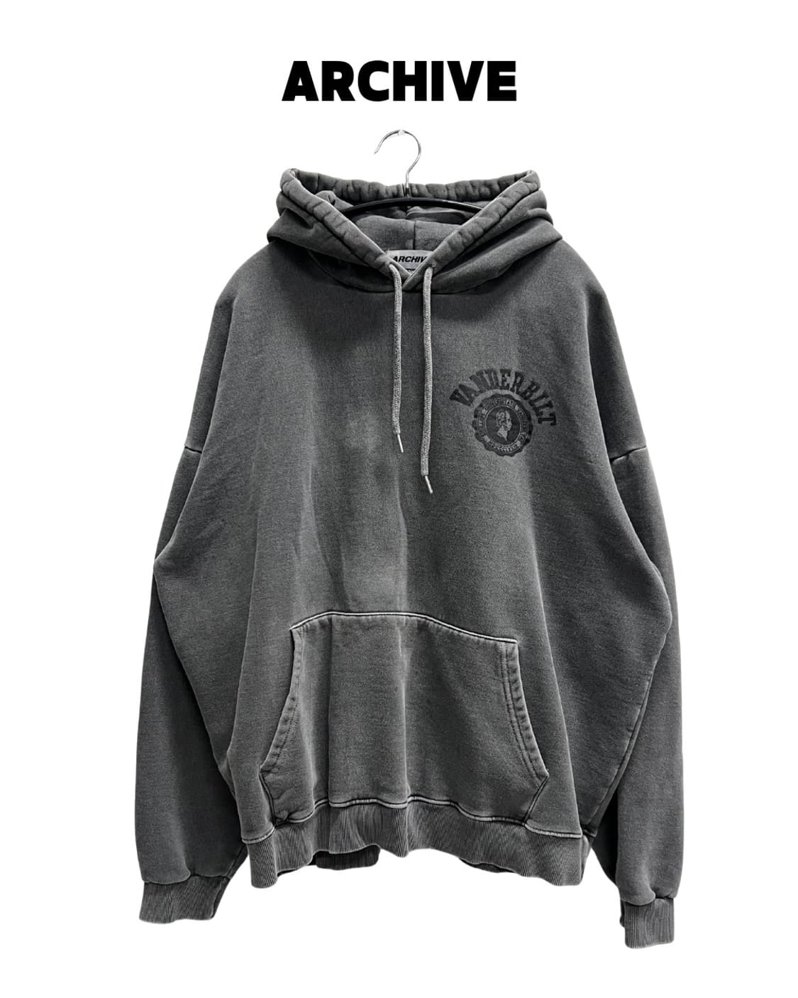ARCHIVE 워시드 후드 티 차콜 상품이미지1