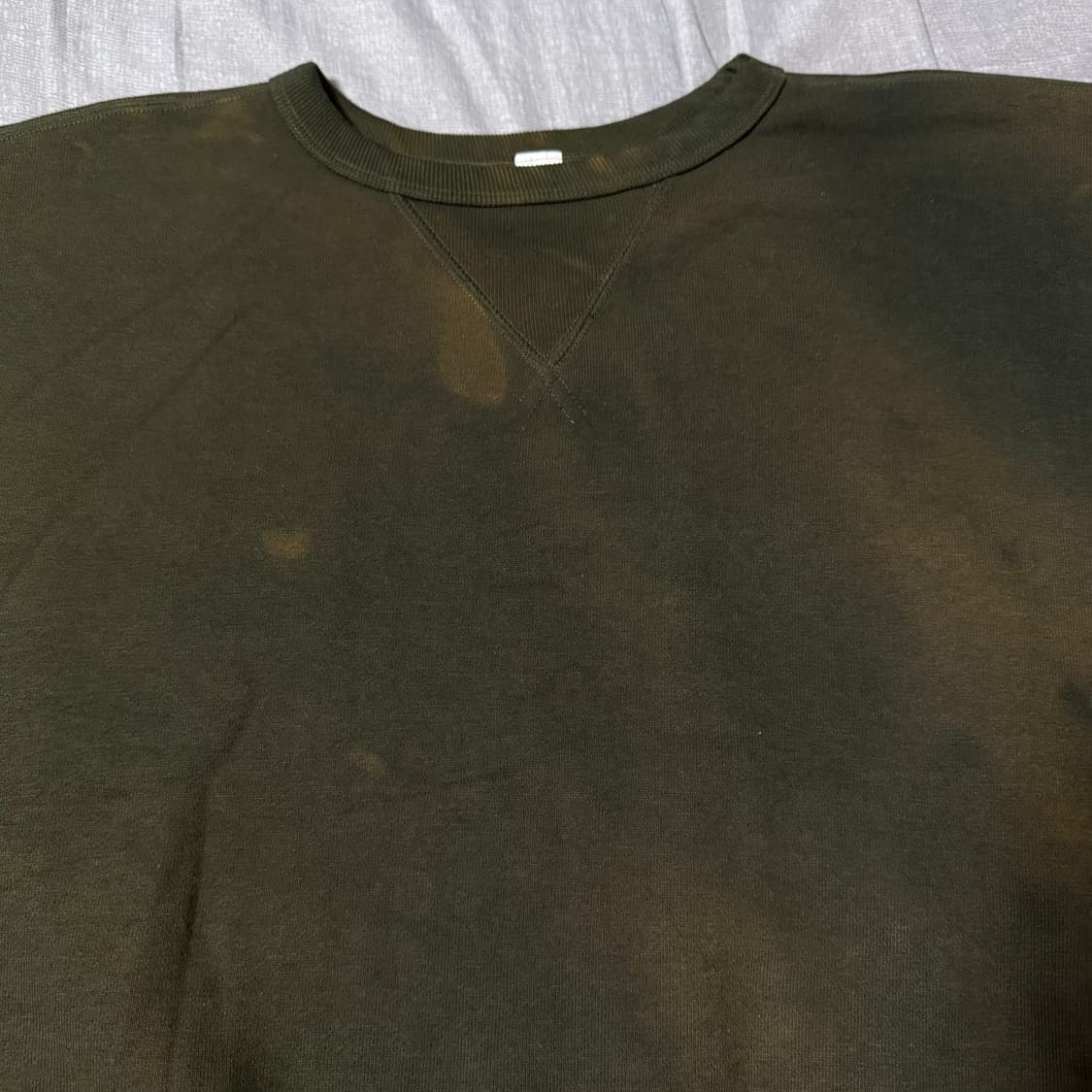 [40]타이가 타카하시 lot.603 믹스 그린 다잉 스웻 셔츠 상품이미지6