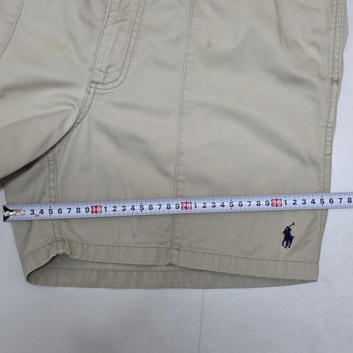 36-38) 00s 폴로 프랩스터 밴딩 쇼츠 반바지 베이지 상품이미지6