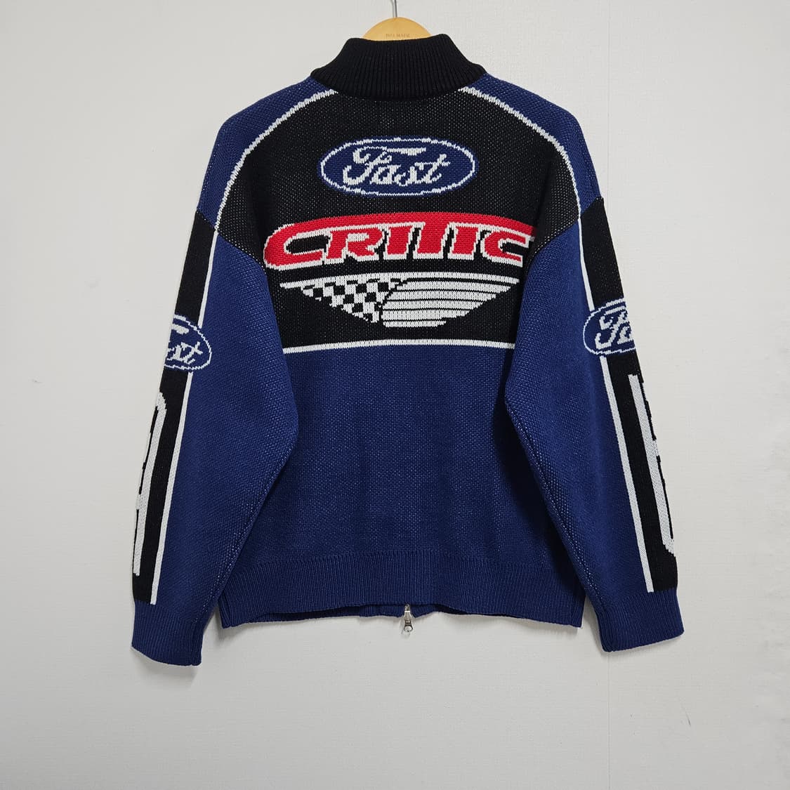 택포) 크리틱 레이싱 니트집업 L 상품이미지2