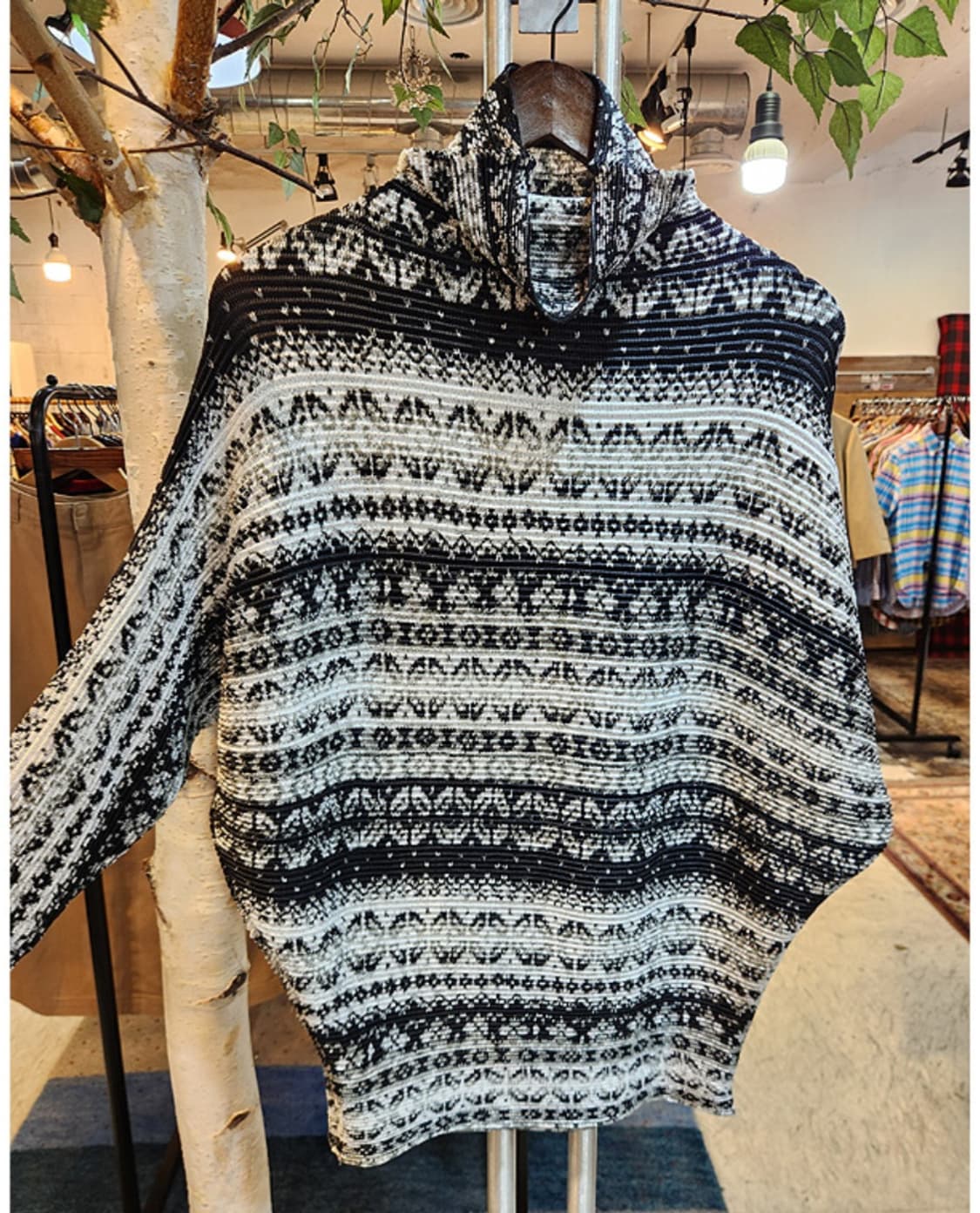 SPECCHIO pleats 스피치오 플리츠 패턴 가오리 터틀넥 상품이미지8