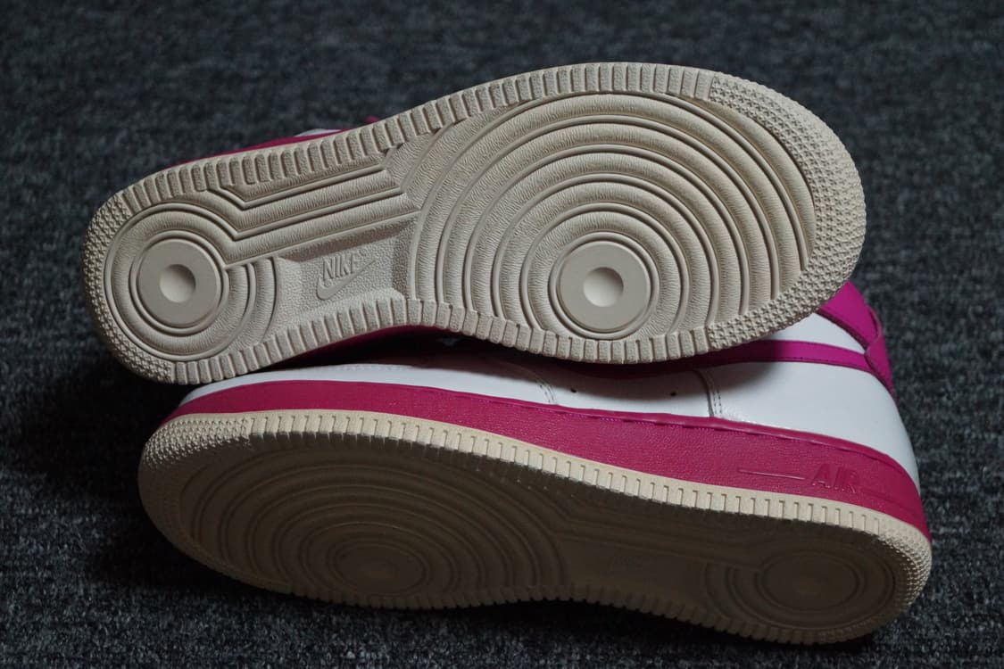 (5.5Y 240) 나이키 에어 포스 1 하이 레더 바이유 화이트 핑크 상품이미지4