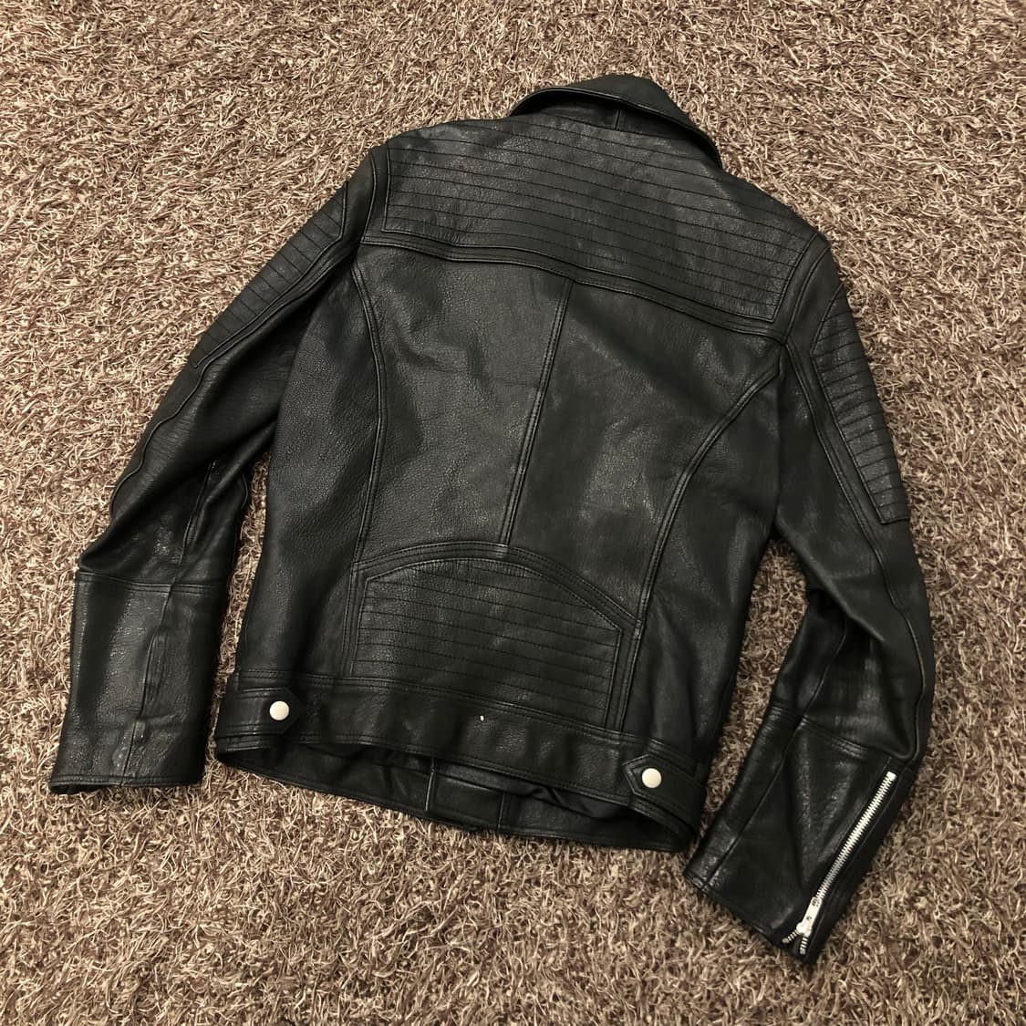 206옴므 양가죽 레더 라이더 자켓 상품이미지4