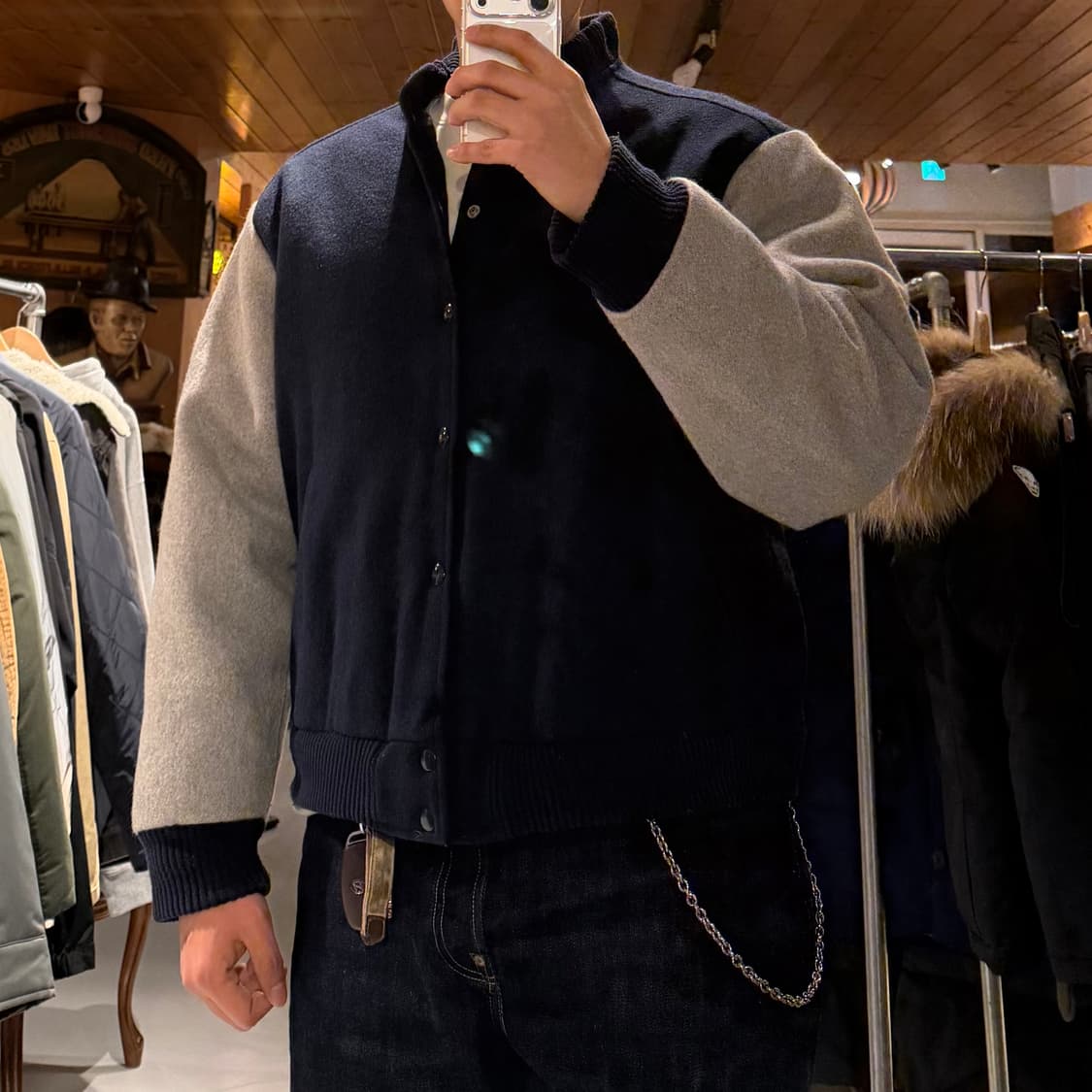 90s USA sports master 울 바시티 자켓 XL 상품이미지2