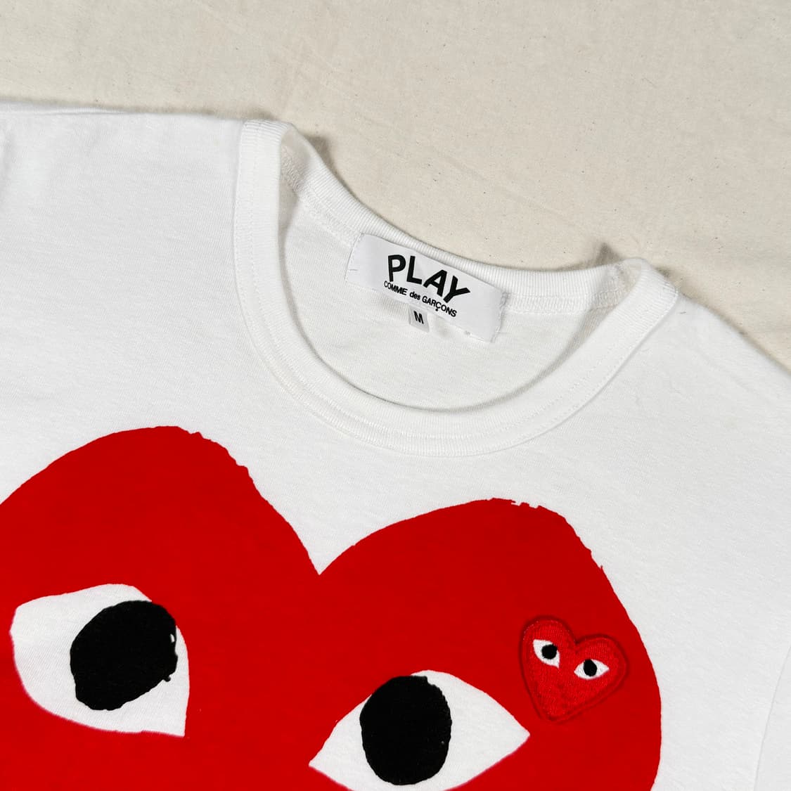 꼼데가르송 플레이 여자 반팔 티셔츠 반팔티 상품이미지2