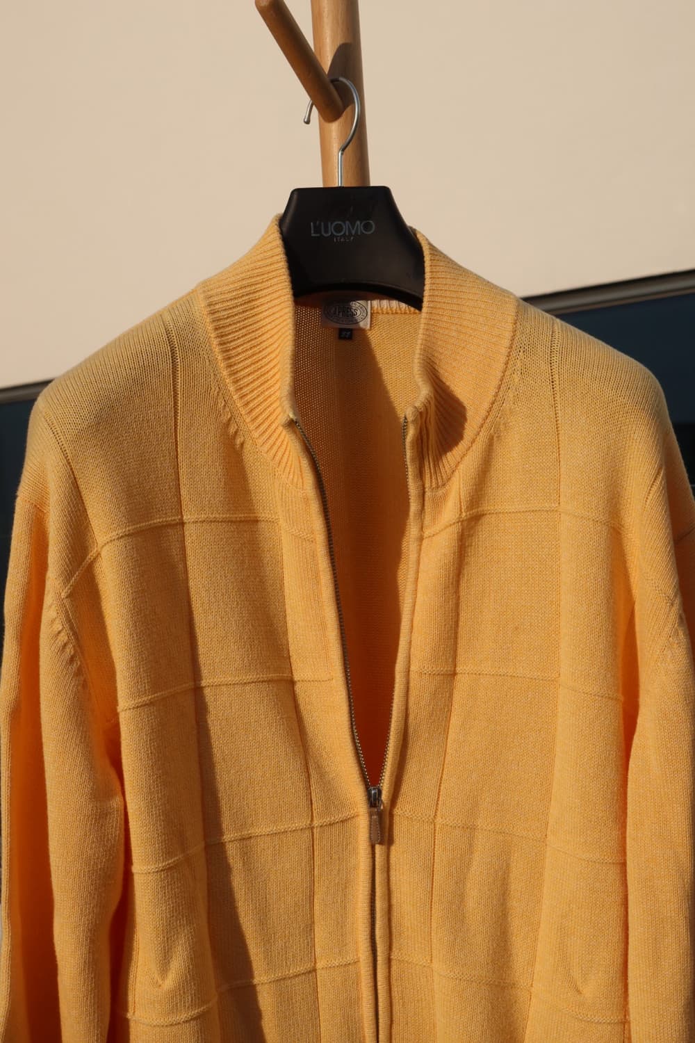 J press 옐로우 니트 집업 상품이미지3