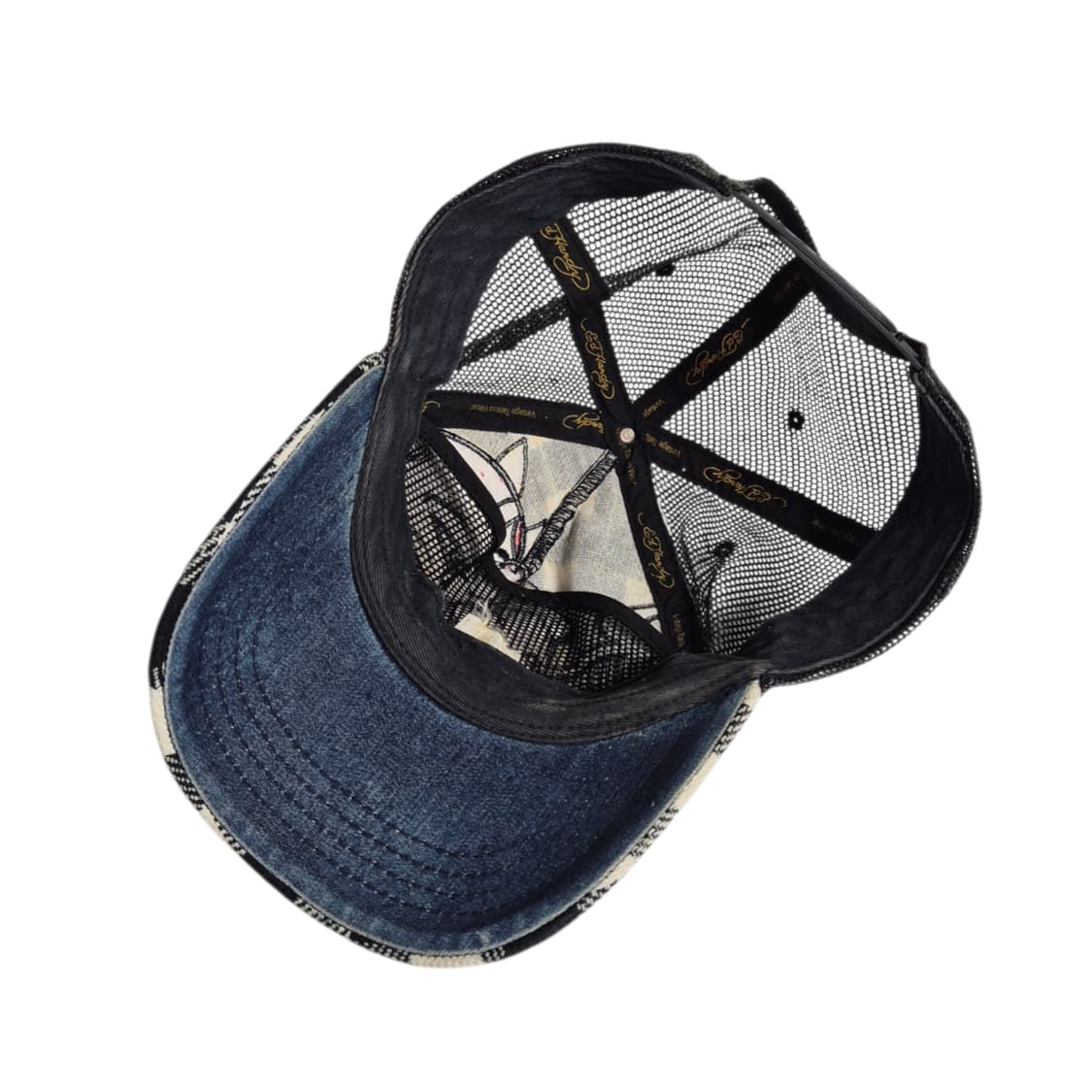 EDHARDY) 에드하디 올드스쿨 레드 데빌 자수 체크 매쉬캡 상품이미지6