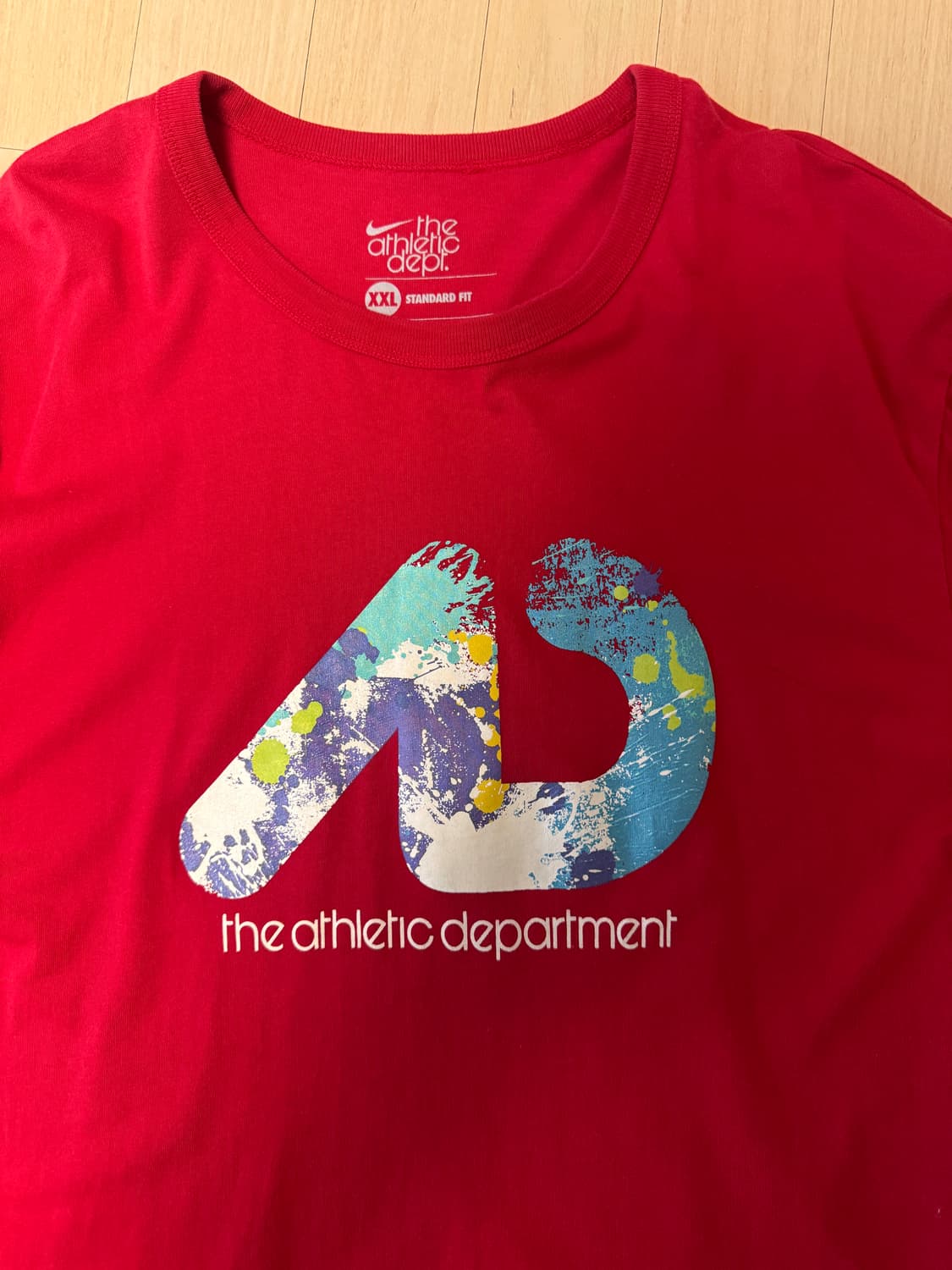 나이키 애슬래틱 레드 반팔티 실측 XL 사이즈 상품이미지4