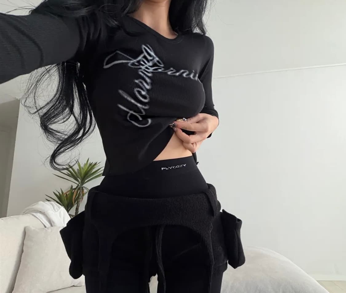 상태굿)오도어 골지 티셔츠 상품이미지1