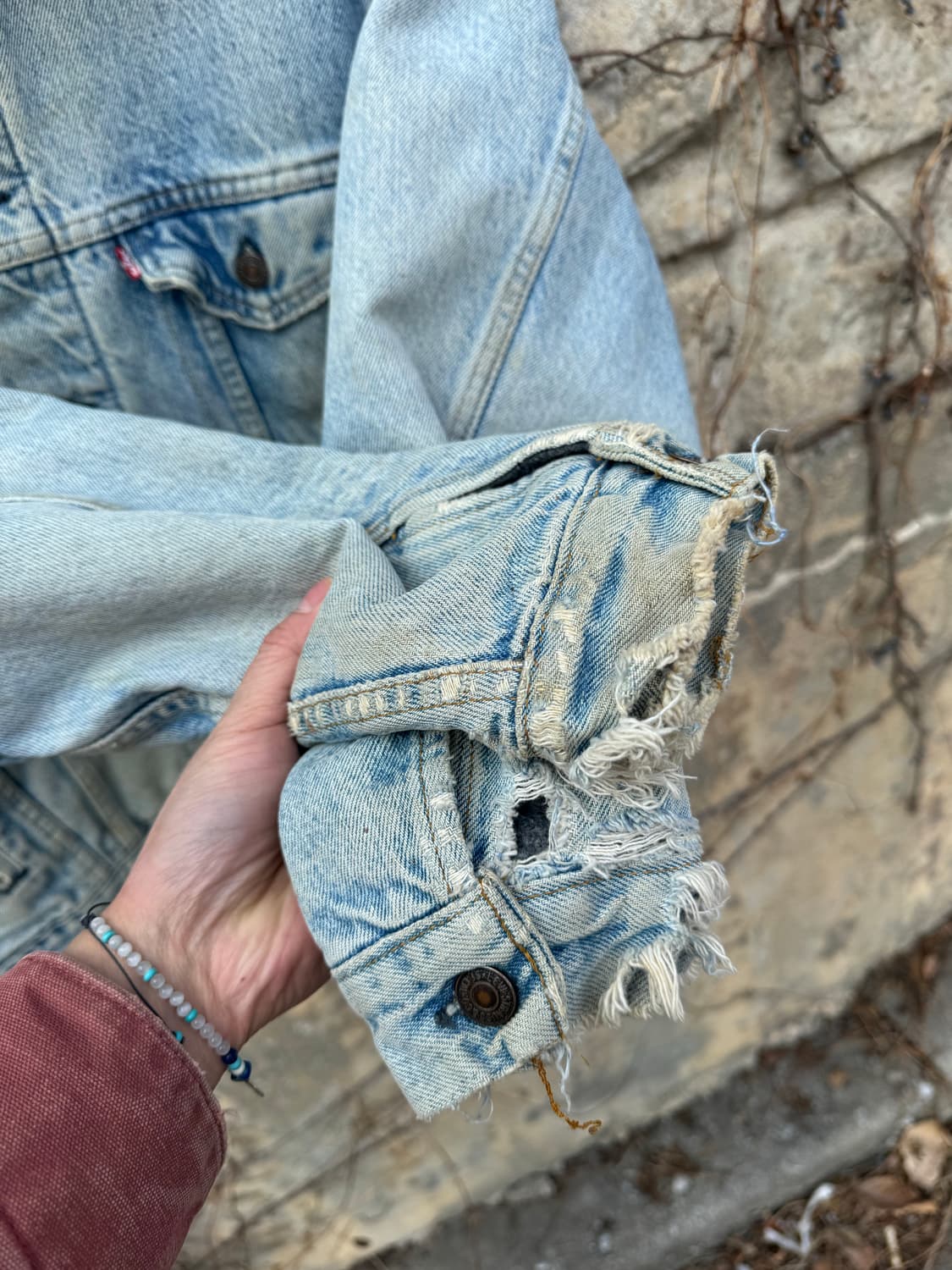 80s 리바이스 빈티지 컨디션 블랭킷 안감 데님 트러커 자켓 L 상품이미지6