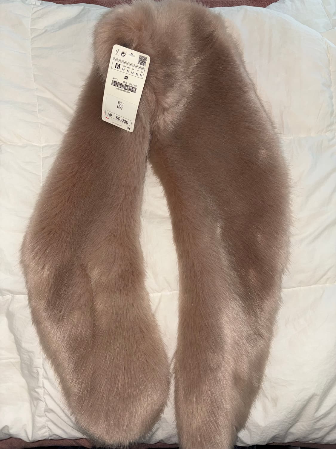 자라 털 목도리 핑크 새상품 상품이미지4