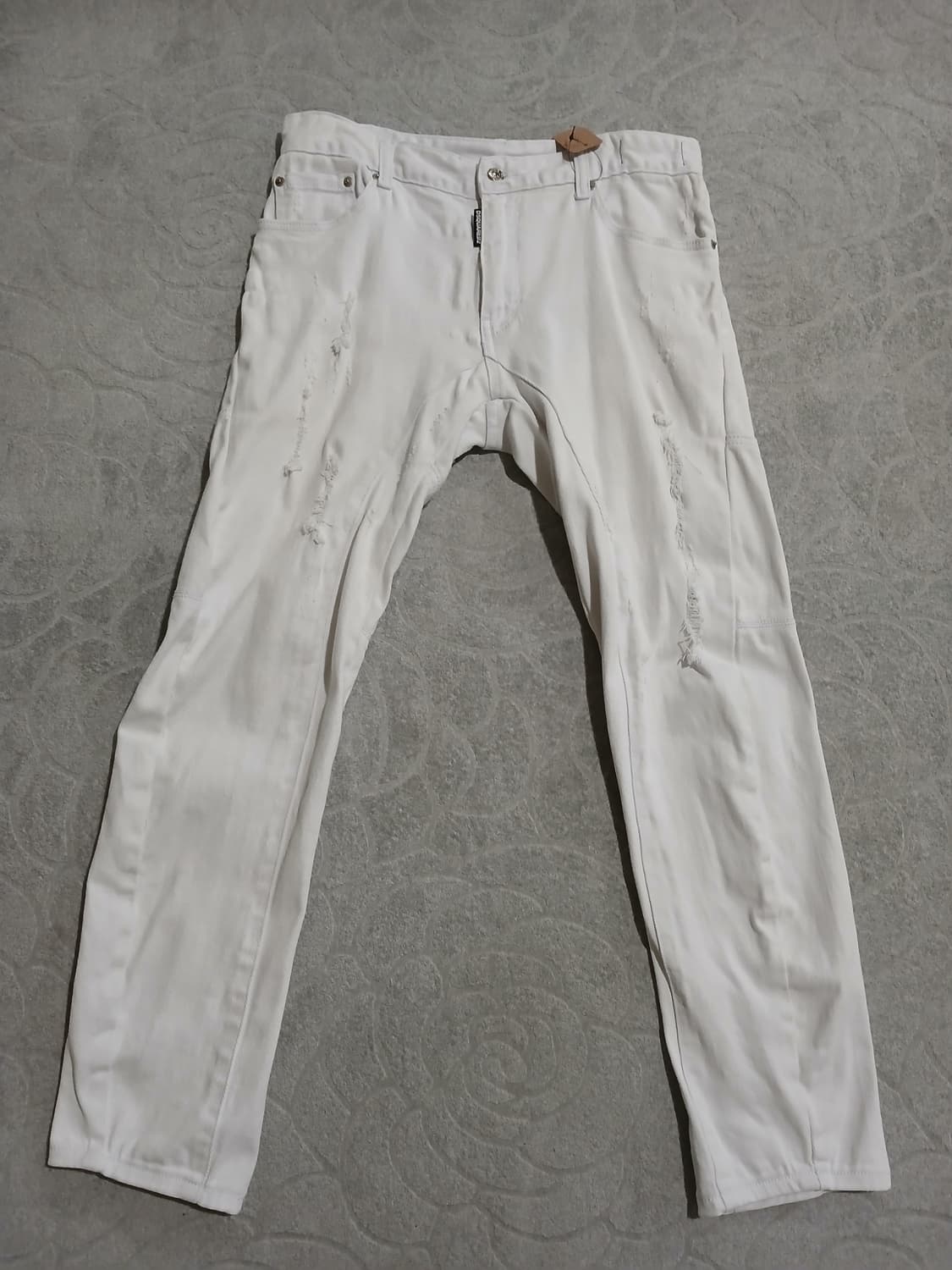 *디스퀘어드2 화이트 디스트로이드 팬츠(32-33) 상품이미지1