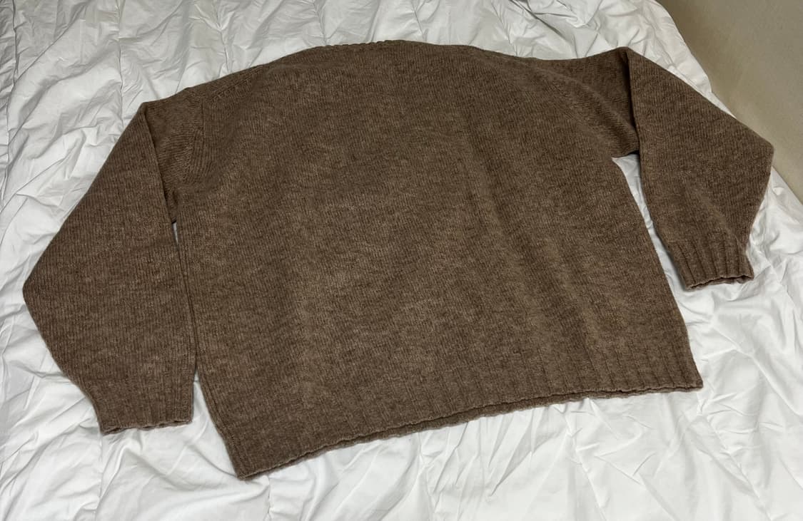 오라리 24AW 셰틀랜드 울 캐시미어 니트 P/O 5사이즈 탑베이지 상품이미지4