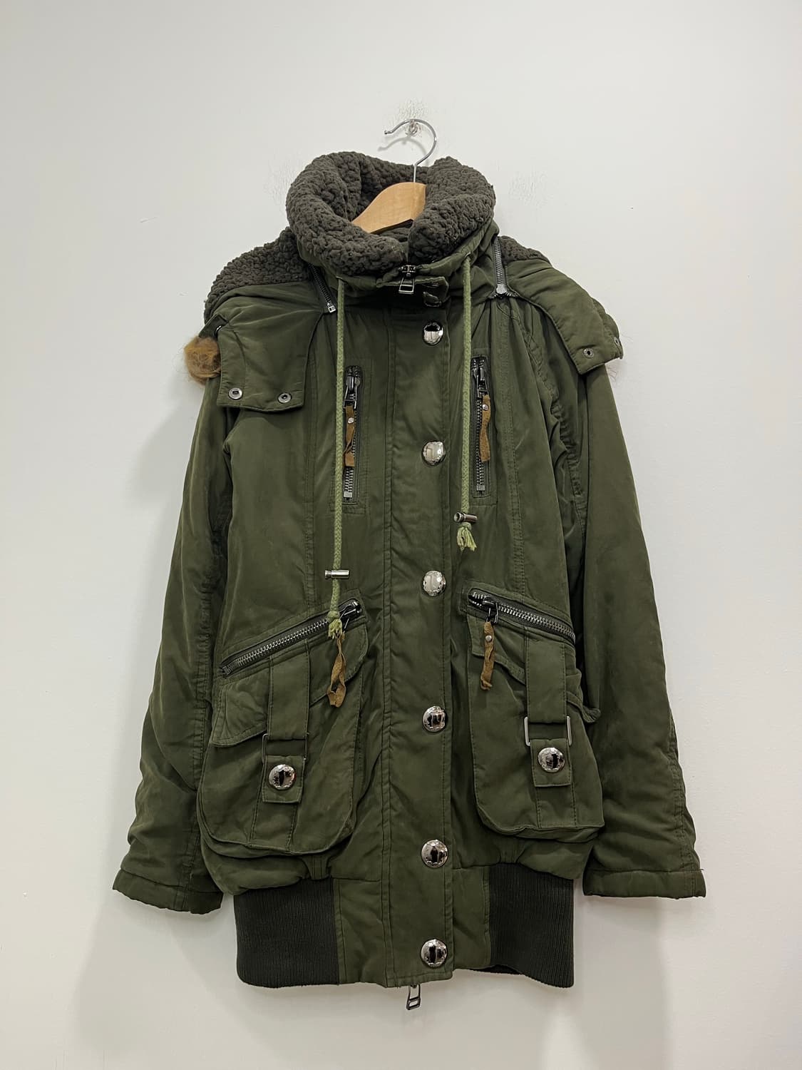 Sword fish 락펑크 실버 메탈 카고 야상 자켓  상품이미지4