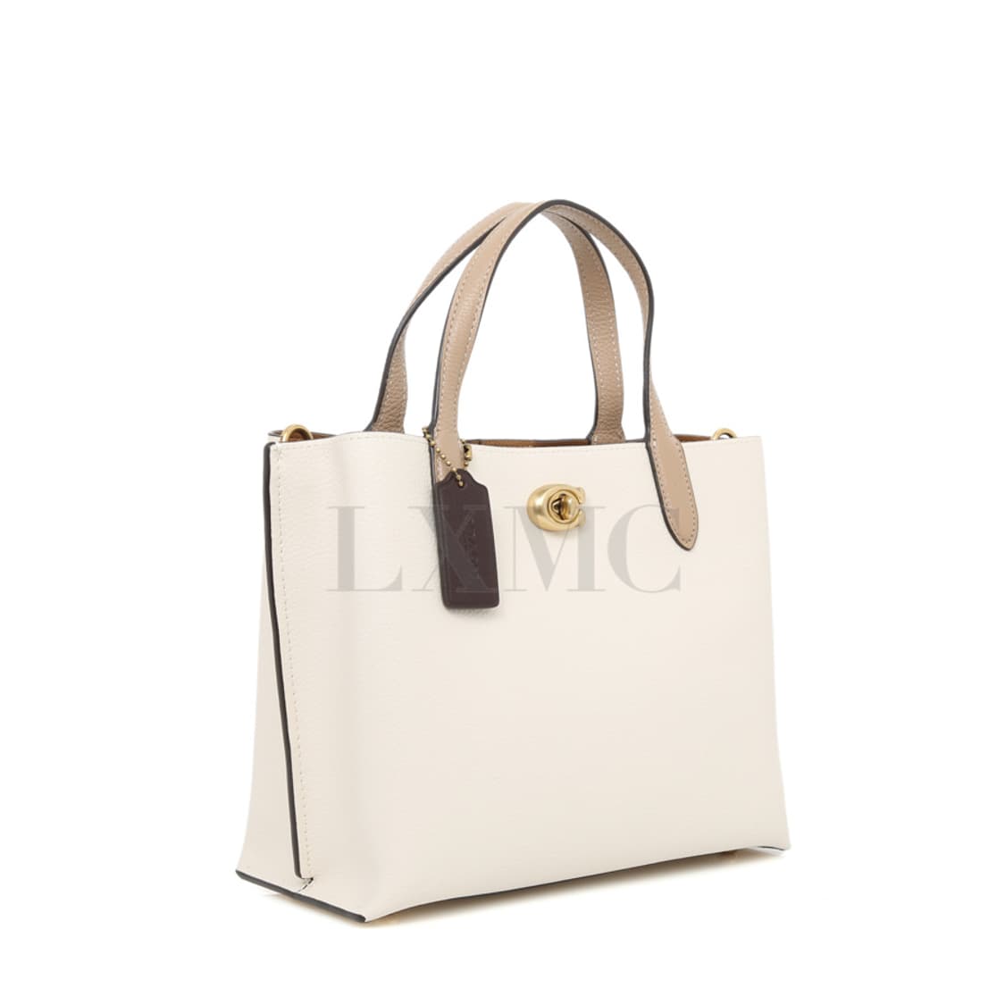 코치 윌로우 토트 24 화이트 컬러블럭 크로스 C8561 상품이미지4