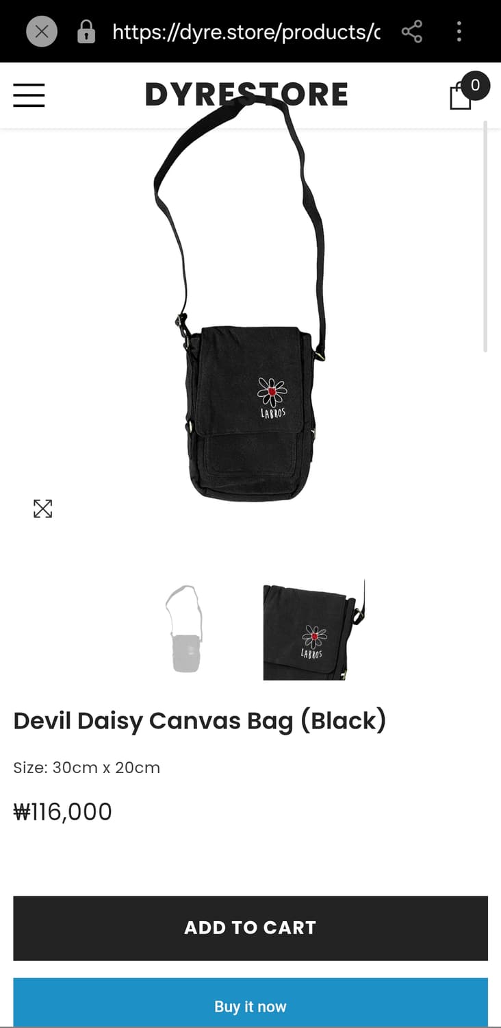 라브로스 데빌진 캔버스백 상품이미지1