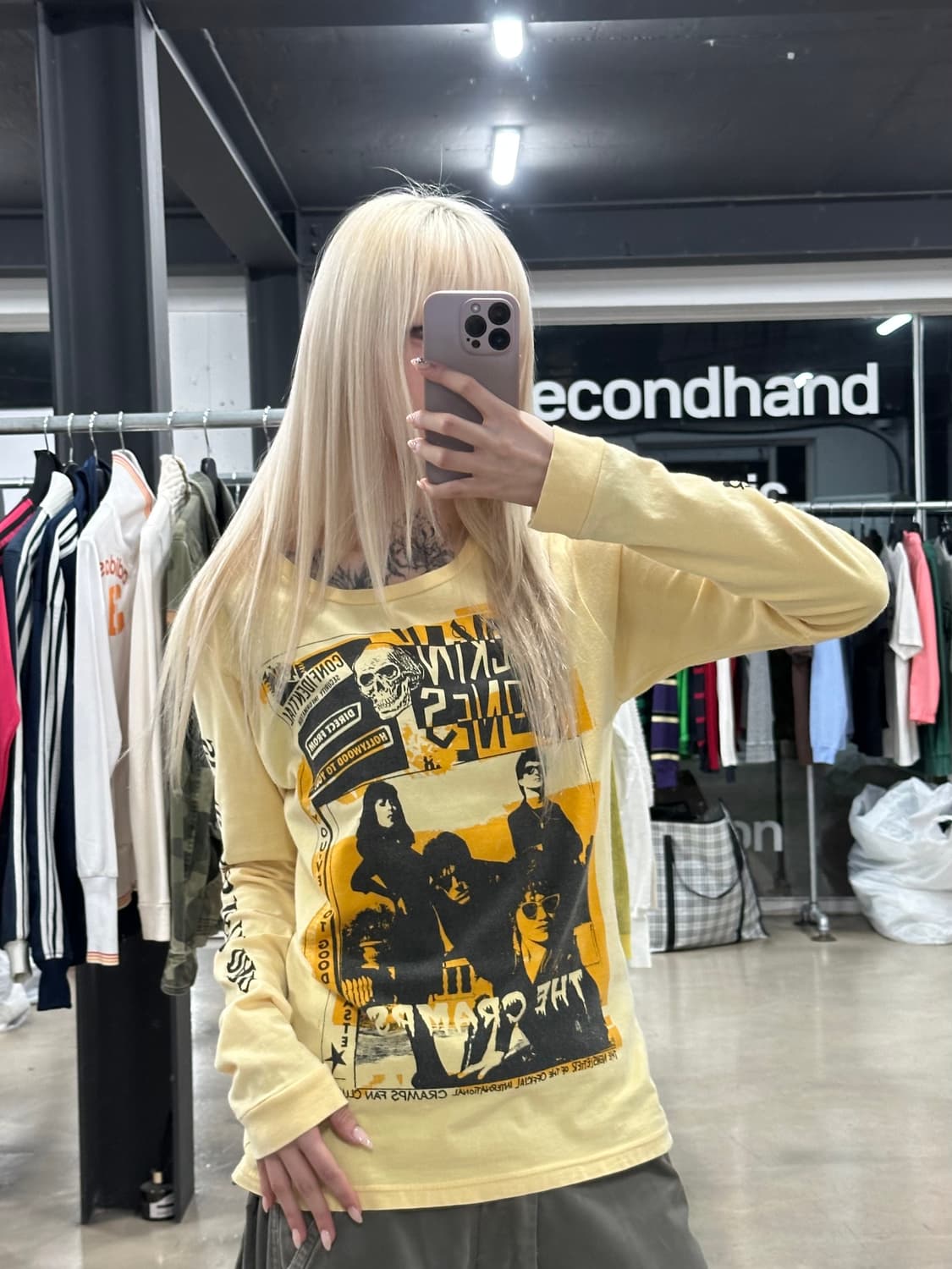 히스테릭 글래머 더 크램프스 콜라보 긴팔 슬리브 상품이미지1