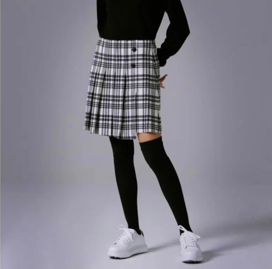 여성 70 캘러웨이 골프웨어 체크패턴 스커트 상품이미지1
