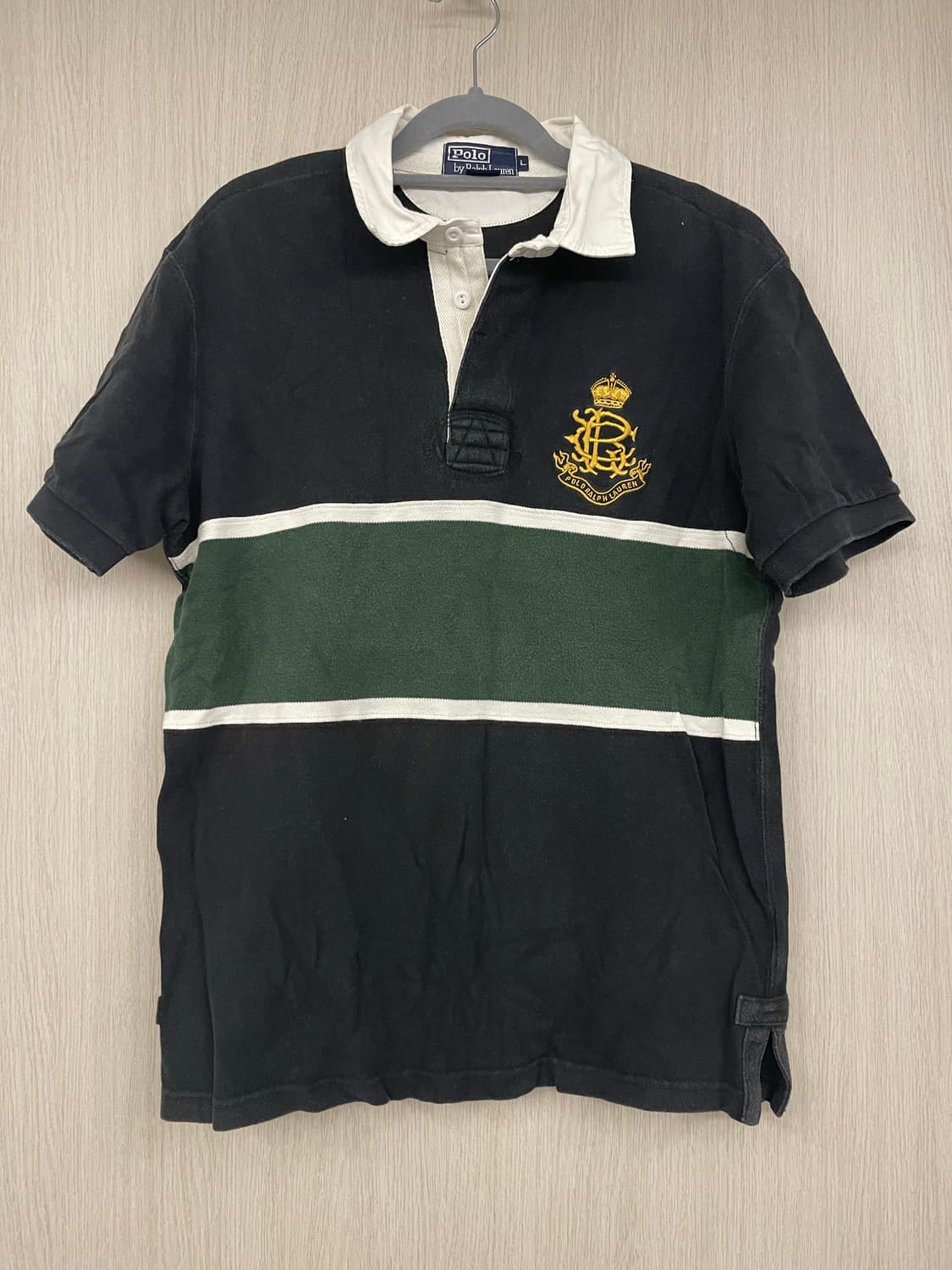 폴로 랄프로렌 블랙 럭비티 L 상품이미지1