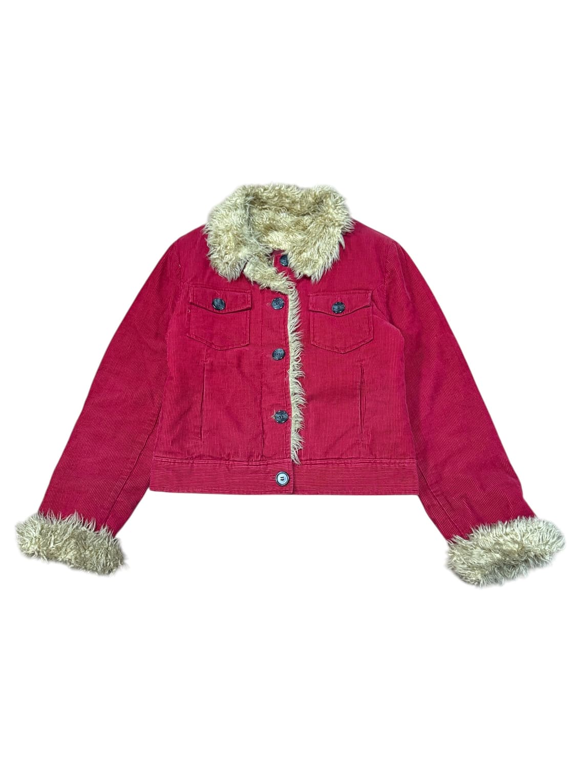 바배) 빈티지 퍼 카라 골덴 코듀로이 자켓 상품이미지1