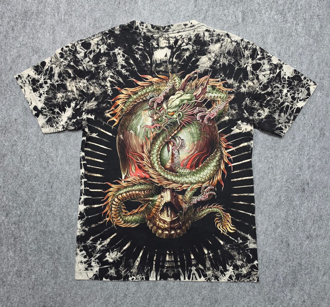 서바이버즈 피어싱 드래곤 그래픽 타이다이 나염 반팔티 L 상품이미지2