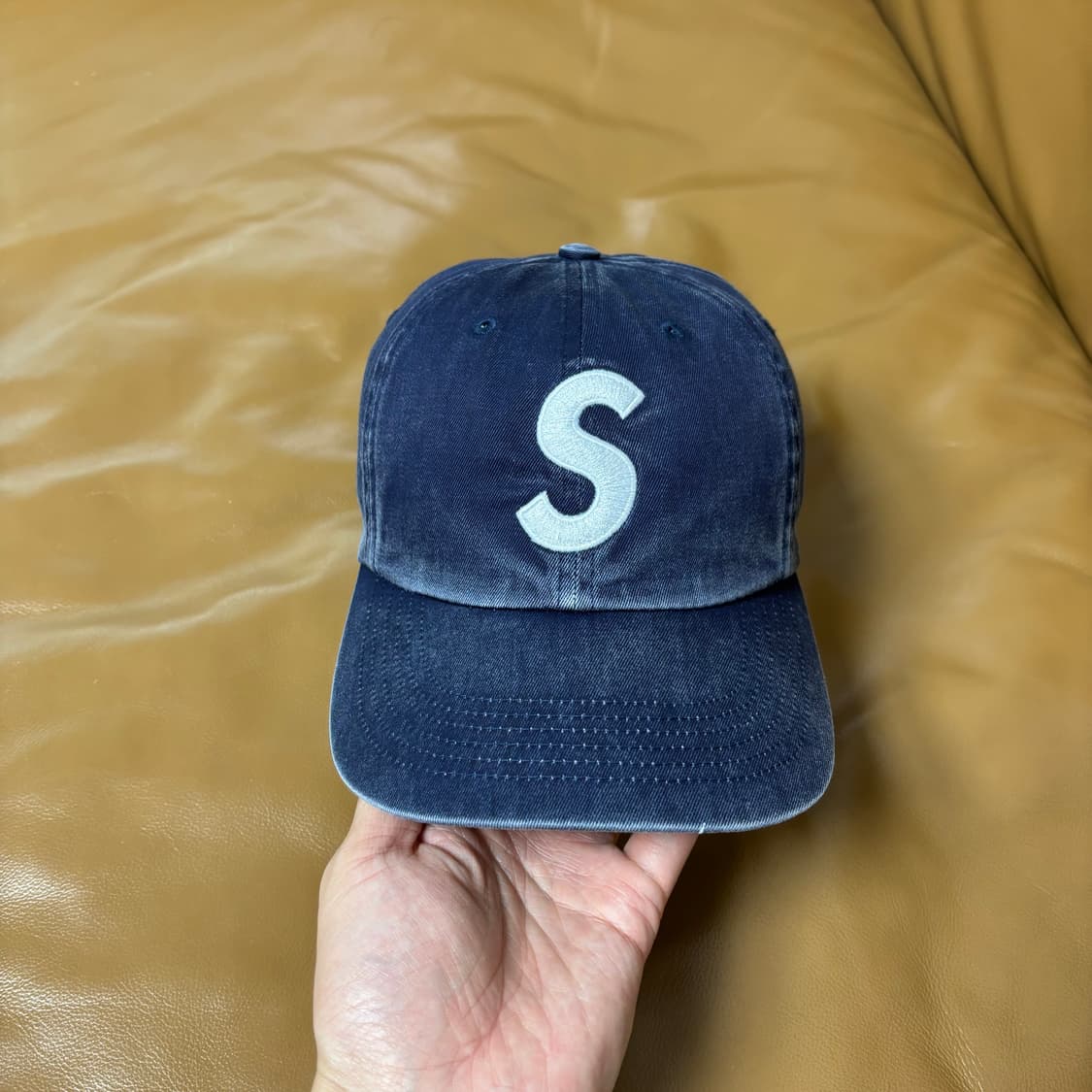 Supreme 슈프림 23fw 피그먼트 네이비 S로고 6패널 볼캡 모자 상품이미지2