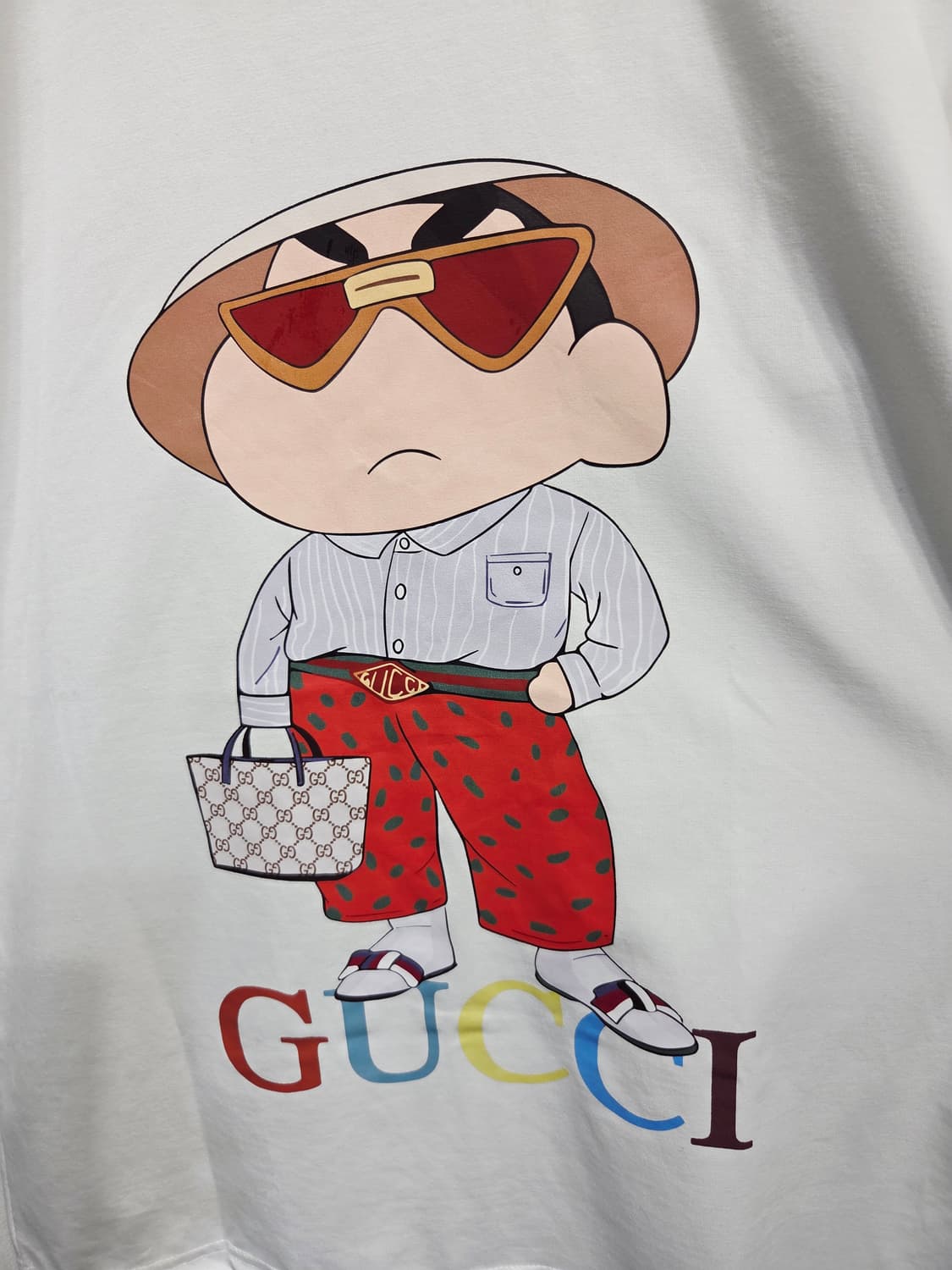 빈티지. 짱구찌 화이트 티셔츠 상품이미지4